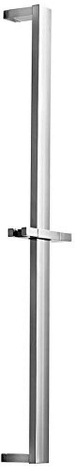 Square Sliding Shower Rail - Chrome Finish Adjustable Curtain Rod for Bathroom - Perfect for Modern Showers, Bathtubs & Wet Rooms