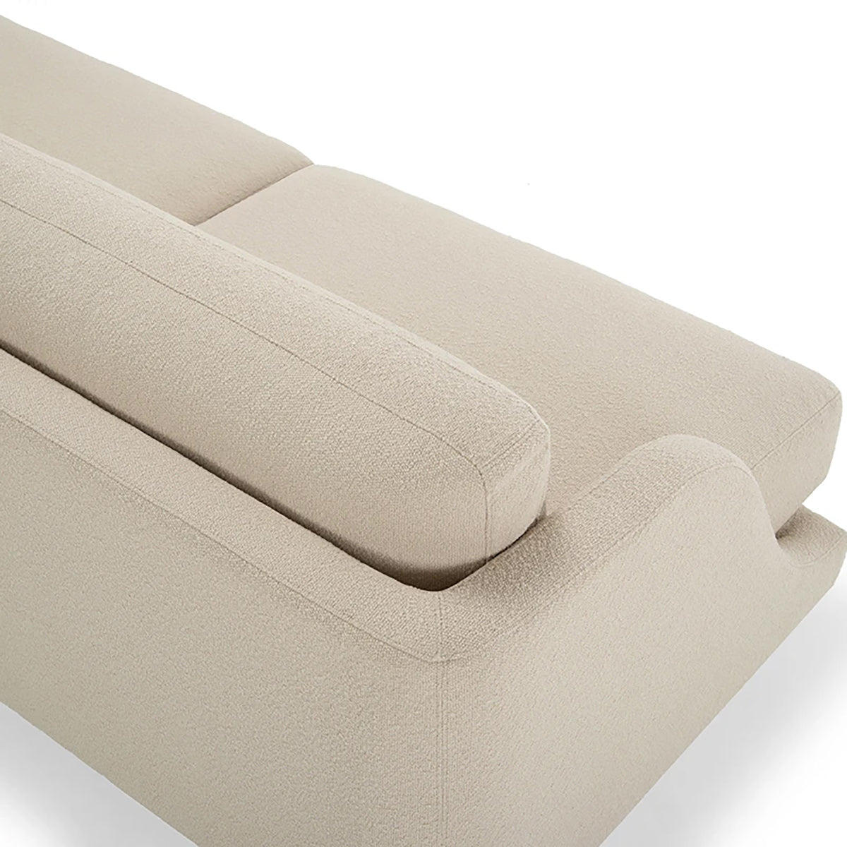 Emma Boucle 3 Seater Sofa - Modern Upholstered Living Room Couch with Soft Fabric for Home, Office, and Lounge Comfort - Perfect for Small Spaces and Cozy Gatherings