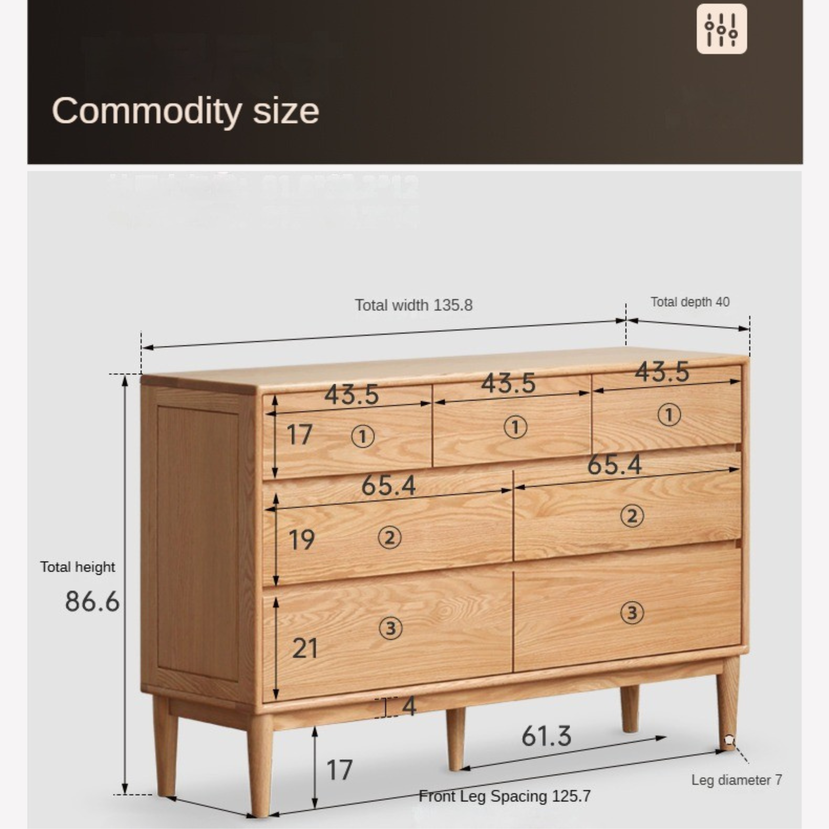 Oak Solid Wood Small Chest of Drawers - 3 Drawer Storage Organizer for Bedroom, Nursery, or Office | Compact Dresser for Clothes, Toys & Home Organization