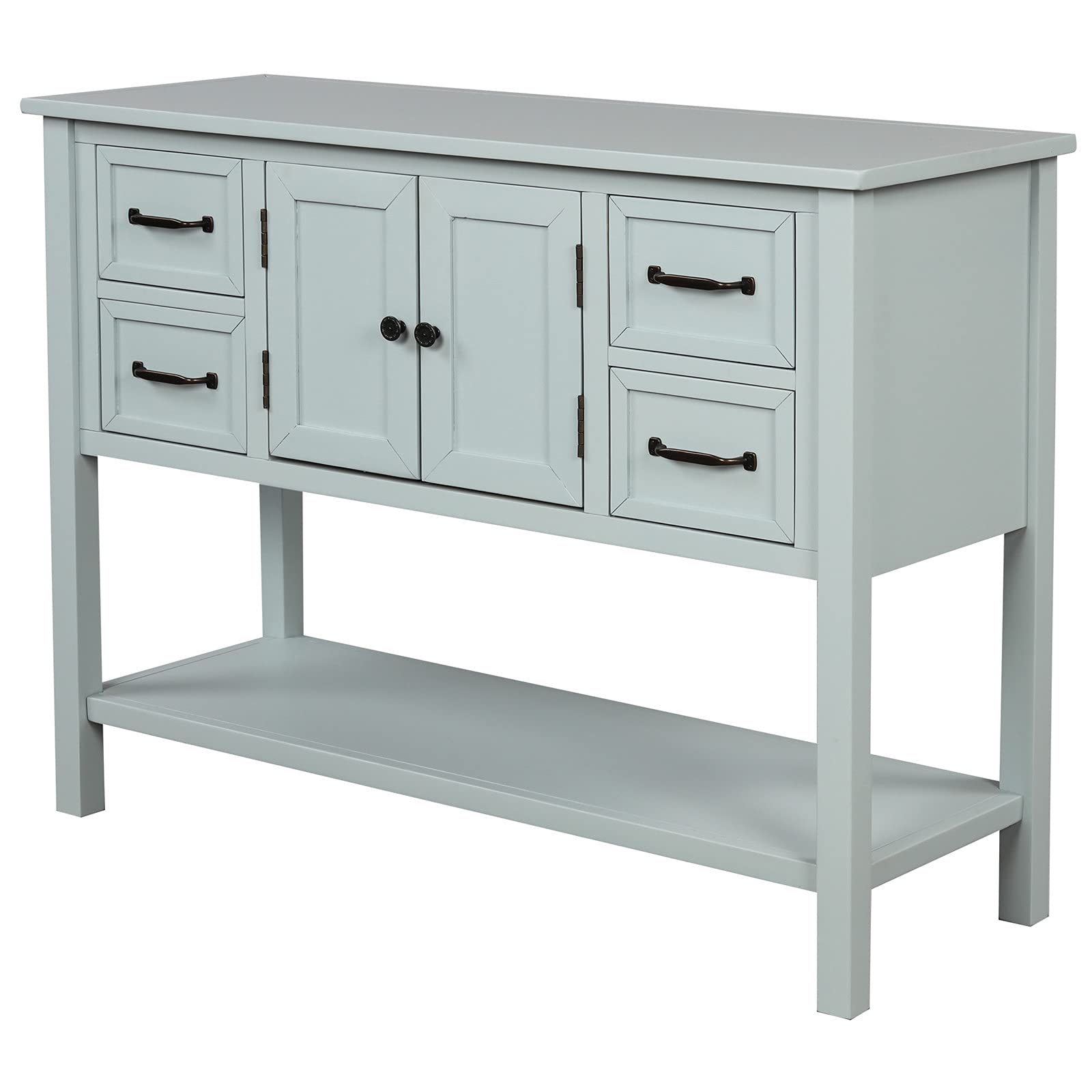 AIWKR 4-Drawer Console Table - Entryway Sofa Table with Storage for Hallway, Living Room & Small Spaces - Perfect for Organizing Keys, Mail & Decor in Entryways