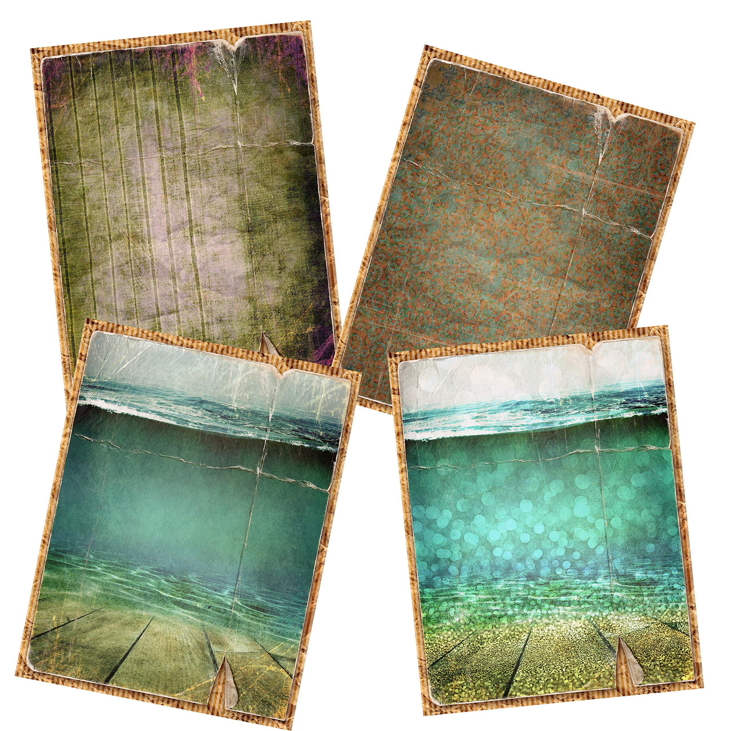 Mermaid Fantasy Journal Paper Pack - 50 Sheets of Scrapbook Paper for DIY Scrapbooking, Card Making, and Bullet Journaling - Perfect for Creative Projects and Gift Wrapping