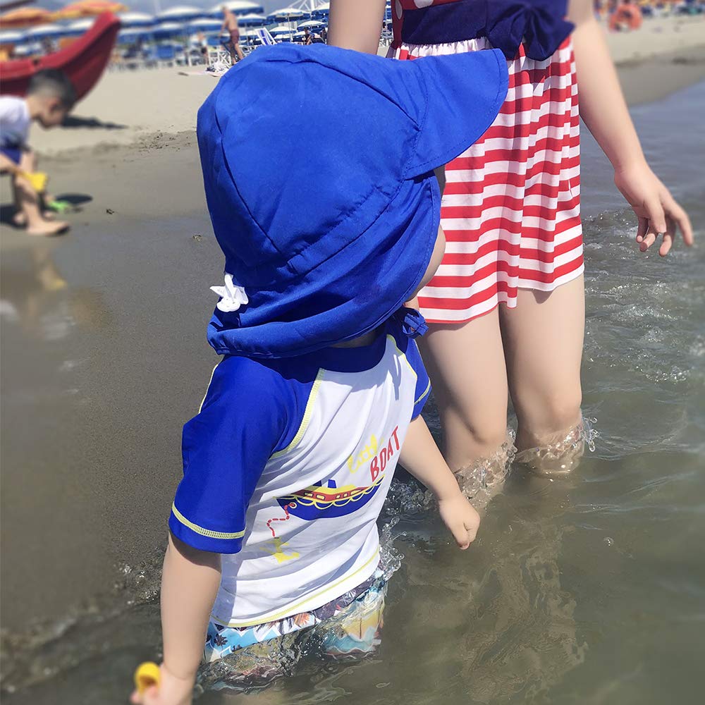 Baby Boys & Girls Sun Hat with UPF 50+ Protection - Adjustable Toddler Summer Beach Hat with Wide Brim for Outdoor Play, Pool, and Park Adventures