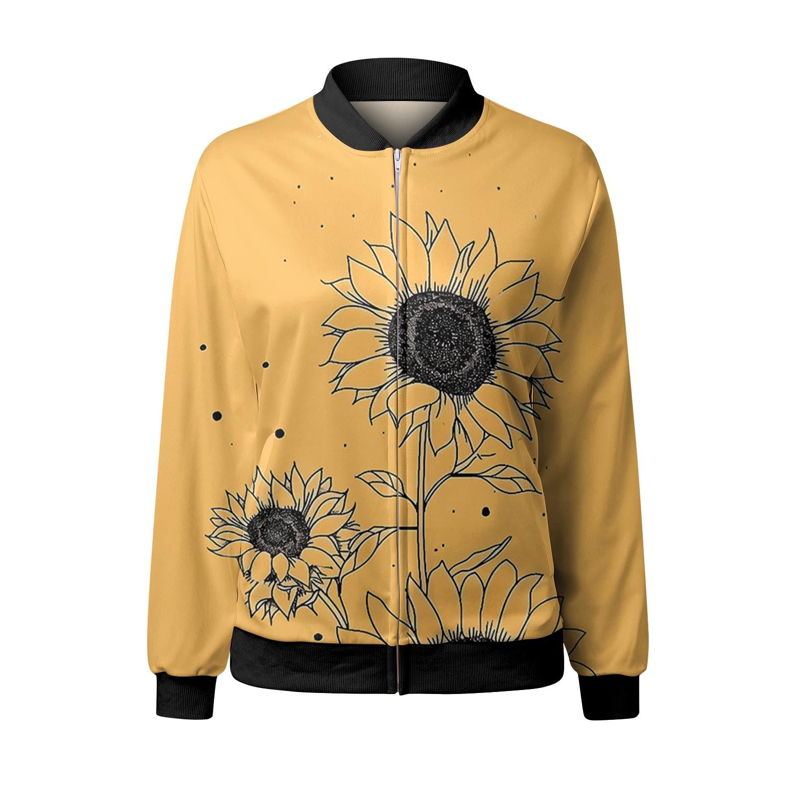 Stylish Women's Lightweight Bomber Jacket with Pockets - Trendy Biker Jacket & Baseball Coat for Casual Wear, Outdoor Activities & Fashion Outfits