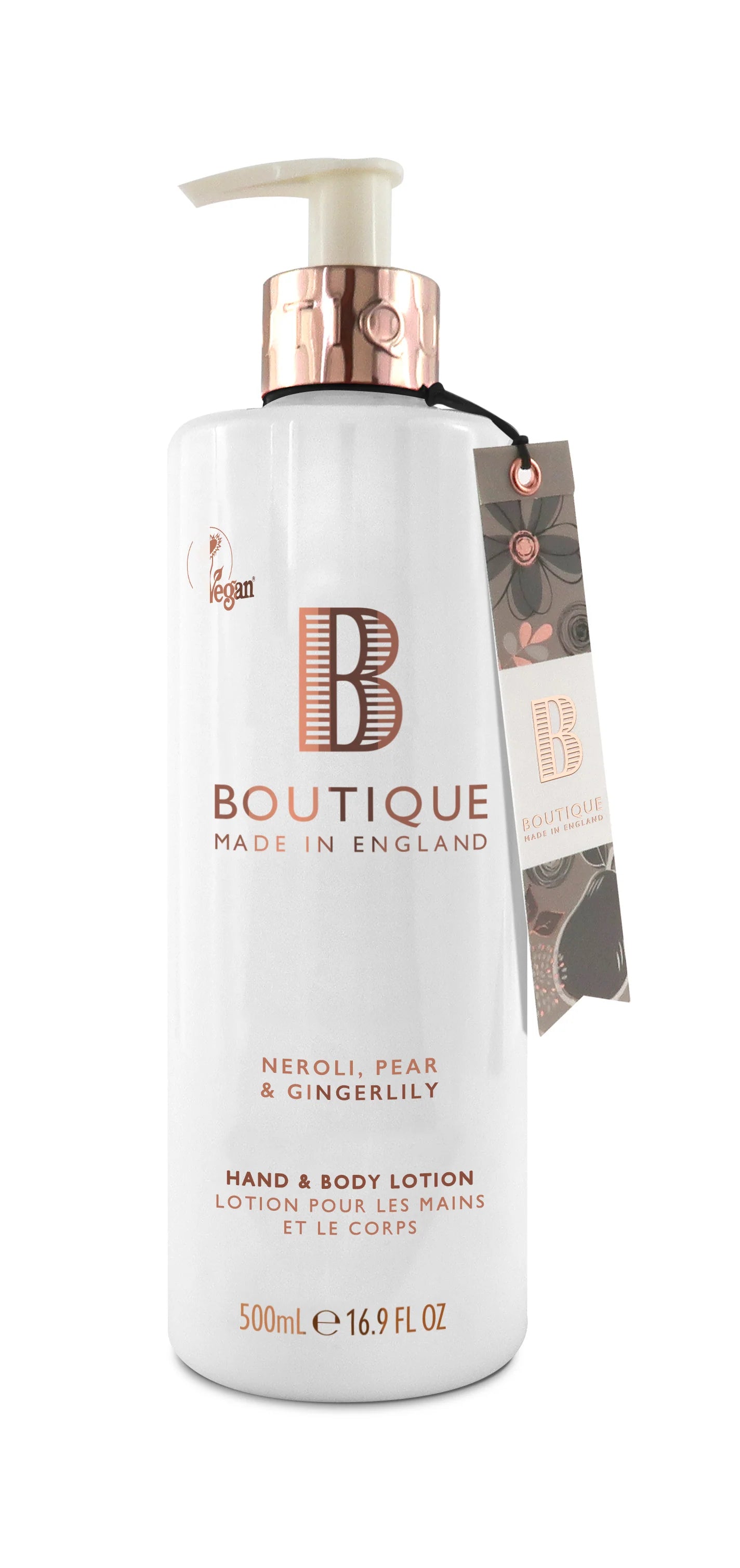 Grace Cole Neroli, Pear & Gingerlily Hand & Body Lotion 500ml - Hydrating Moisturizer for Dry Skin, Luxury Scented Body Cream - Perfect for Daily Use, Spa Days & Gift Giving
