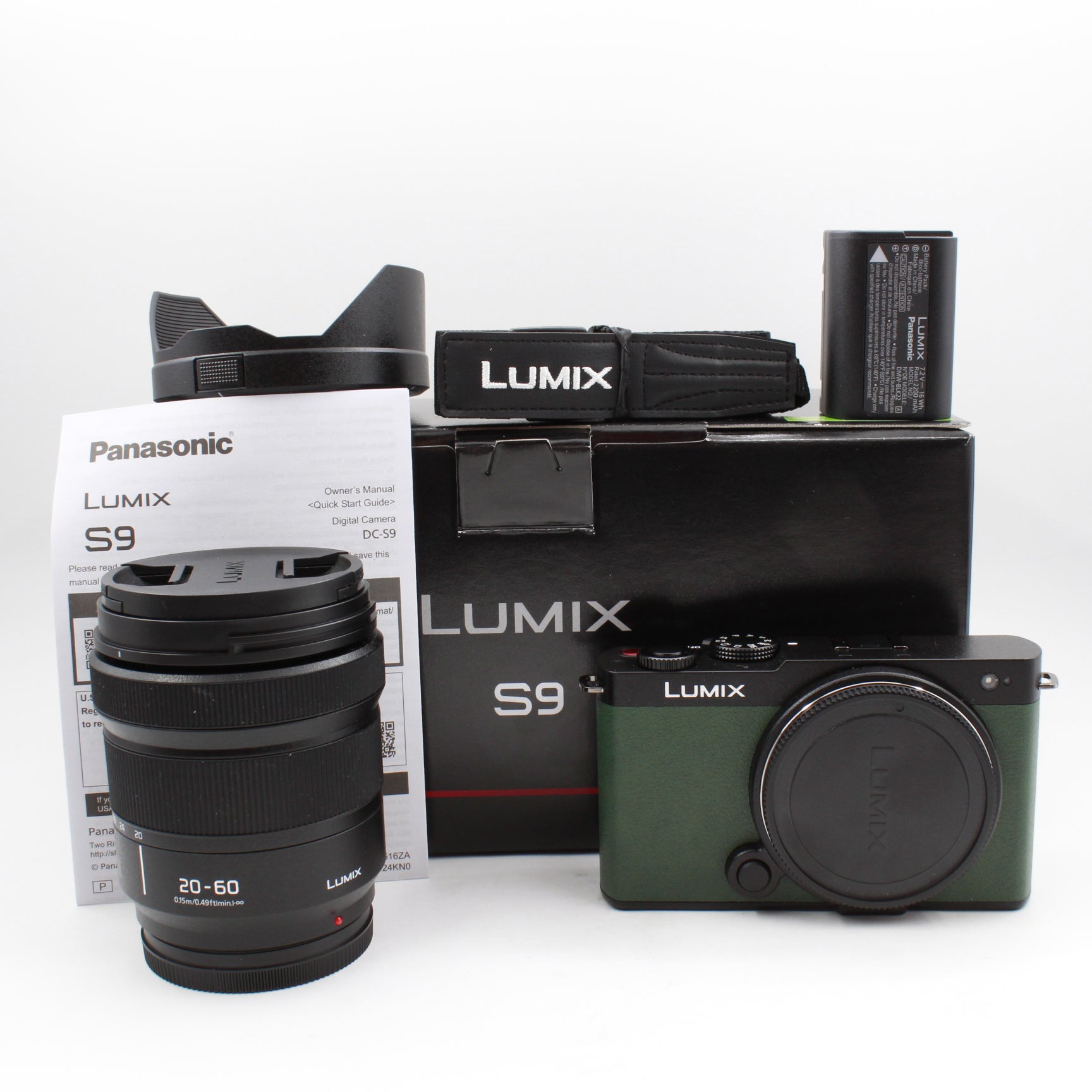 Panasonic Lumix S9 Mirrorless Camera with 20-60mm f/3.5-5.6 Lens (Dark Olive) - Open Box Excellent Condition | Perfect for Travel Photography & Vlogging
