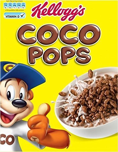 Kellogg's Coco Pops Chocolate Cereal (10.4oz) - Crunchy Breakfast Cereal for Kids & Adults - Perfect for Morning Meals, Snacks & Desserts