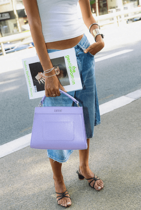 Panthera Desserto® Cactus Leather Vegan Tote Bag - Eco-Friendly Lavender Purse for Women | Perfect for Work, Travel & Everyday Use