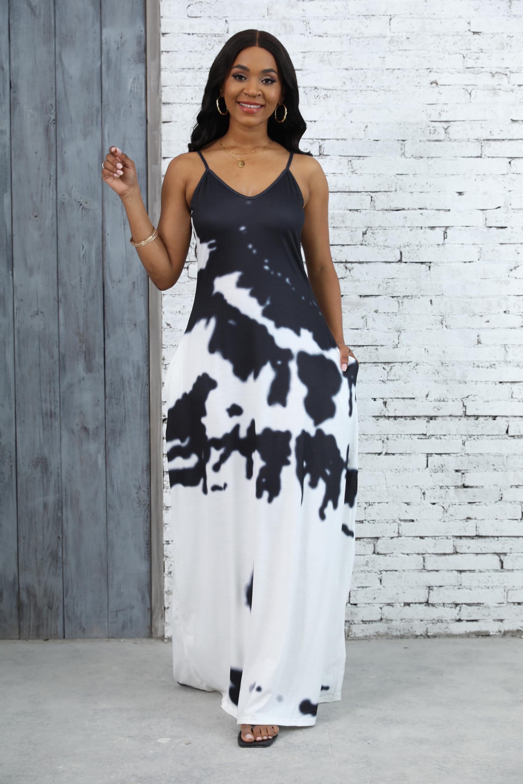 BessCops Women's Plus Size Summer Maxi Dresses 2025 - Casual Sleeveless Loose Long Sundress with Pockets | Beach Vacation, Date Night & Outdoor Party Outfit