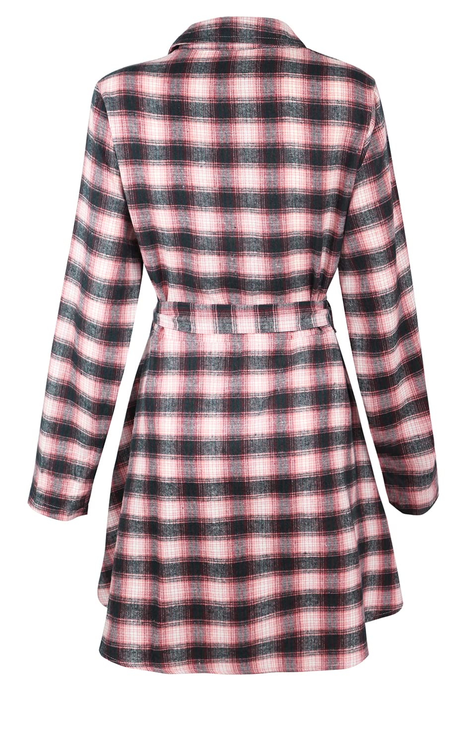 FANCYINN Women's Long Sleeve Plaid Tunic Top - Casual Flannel Shirt Dress for Fall & Winter | Perfect for Office, Date Night & Holiday Outfits