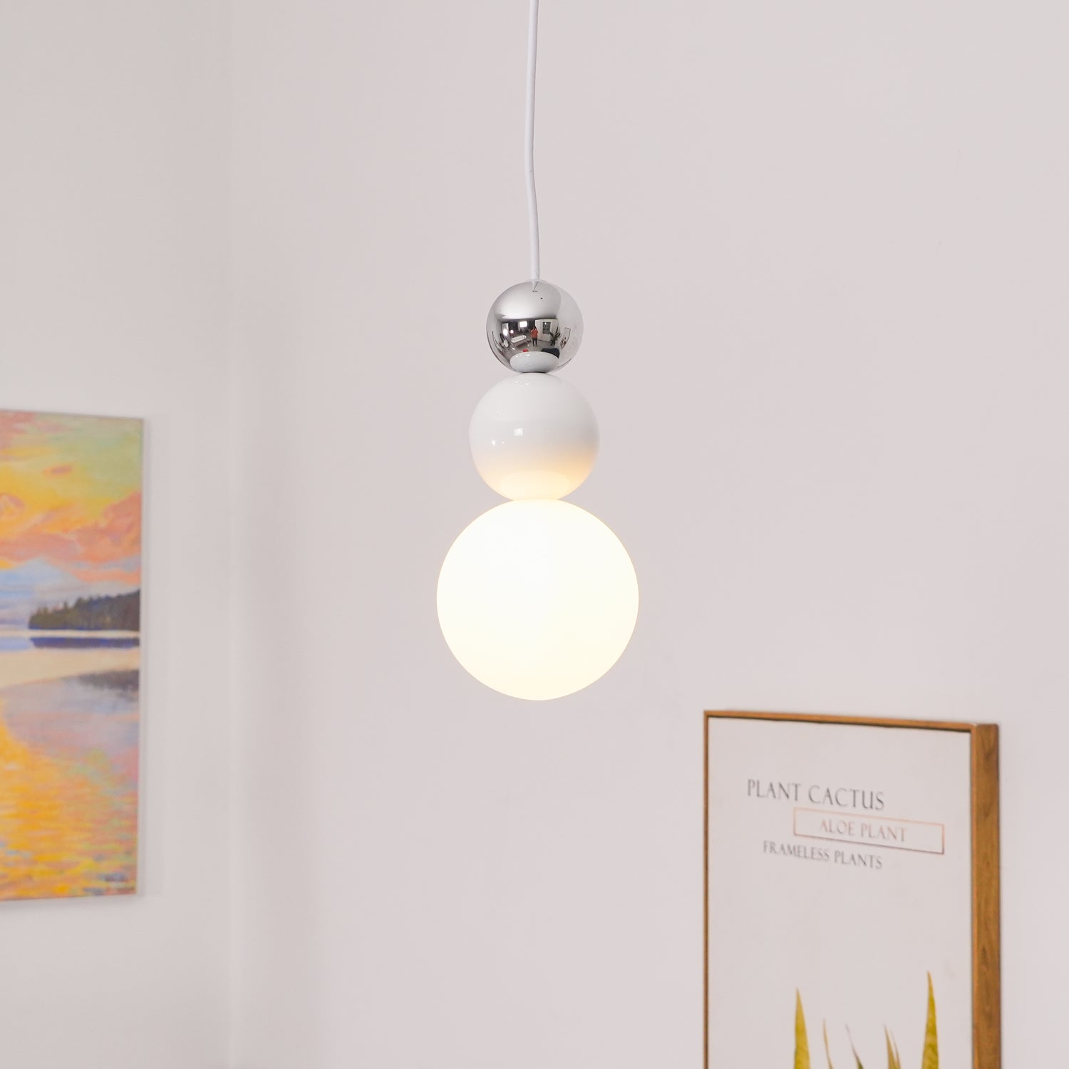 Modern Acrylic Three Ball Pendant Light Fixture - Sleek Hanging Chandelier for Dining Room, Kitchen Island, or Bedroom Lighting Decor