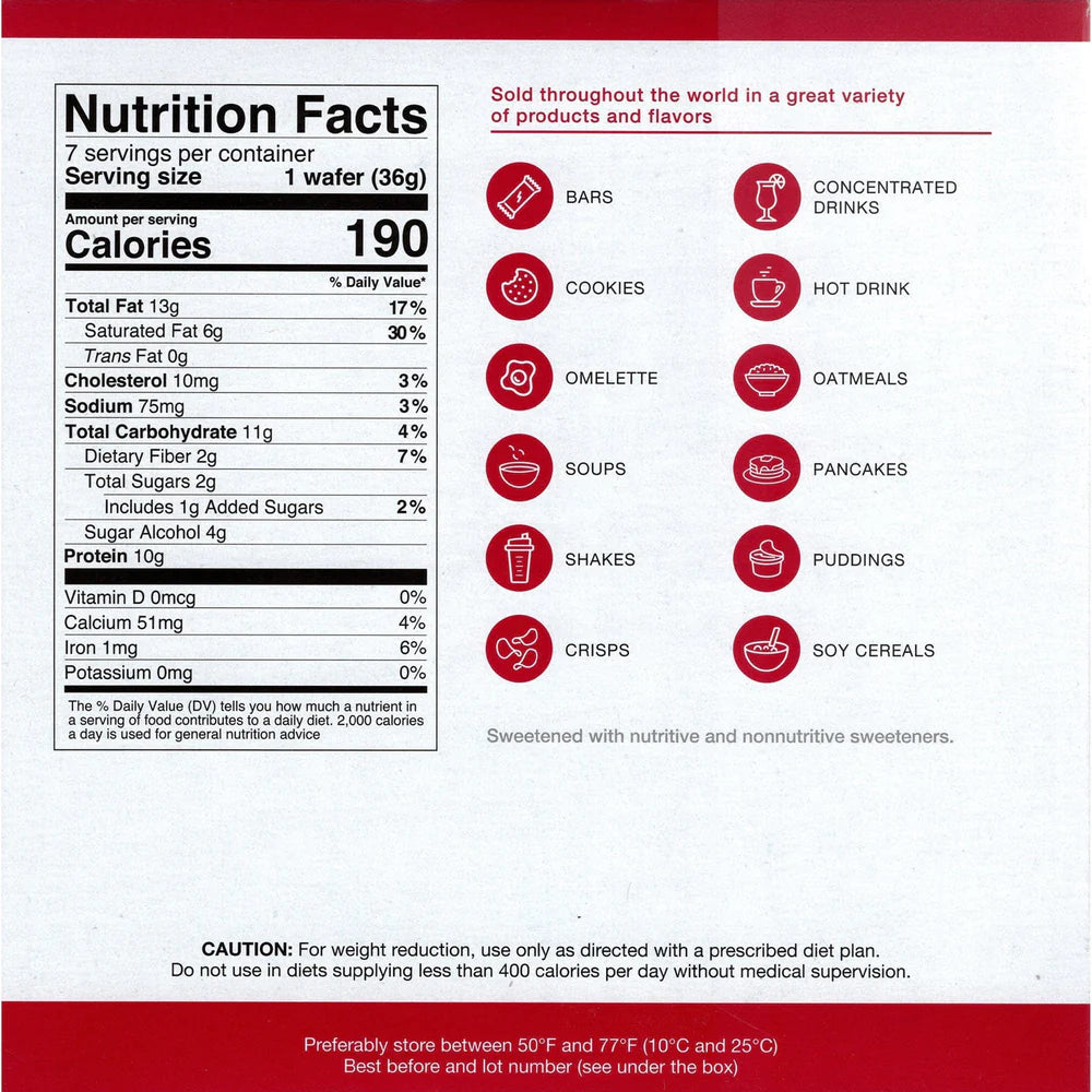 PROTIDIET Wafer Bar - High Protein Low Carb Snack for Weight Loss & Keto Diet | On-the-Go Healthy Nutrition for Workouts, Travel & Busy Lifestyles