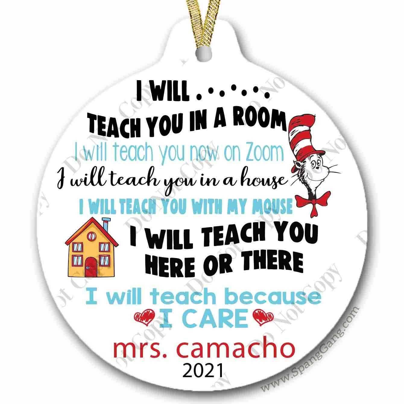 Personalized Teacher Appreciation Gift 2021 - Custom 'I Teach in Classroom & on Zoom' Engraved Present - Perfect for Back to School, Virtual Learning & Thank You Gifts