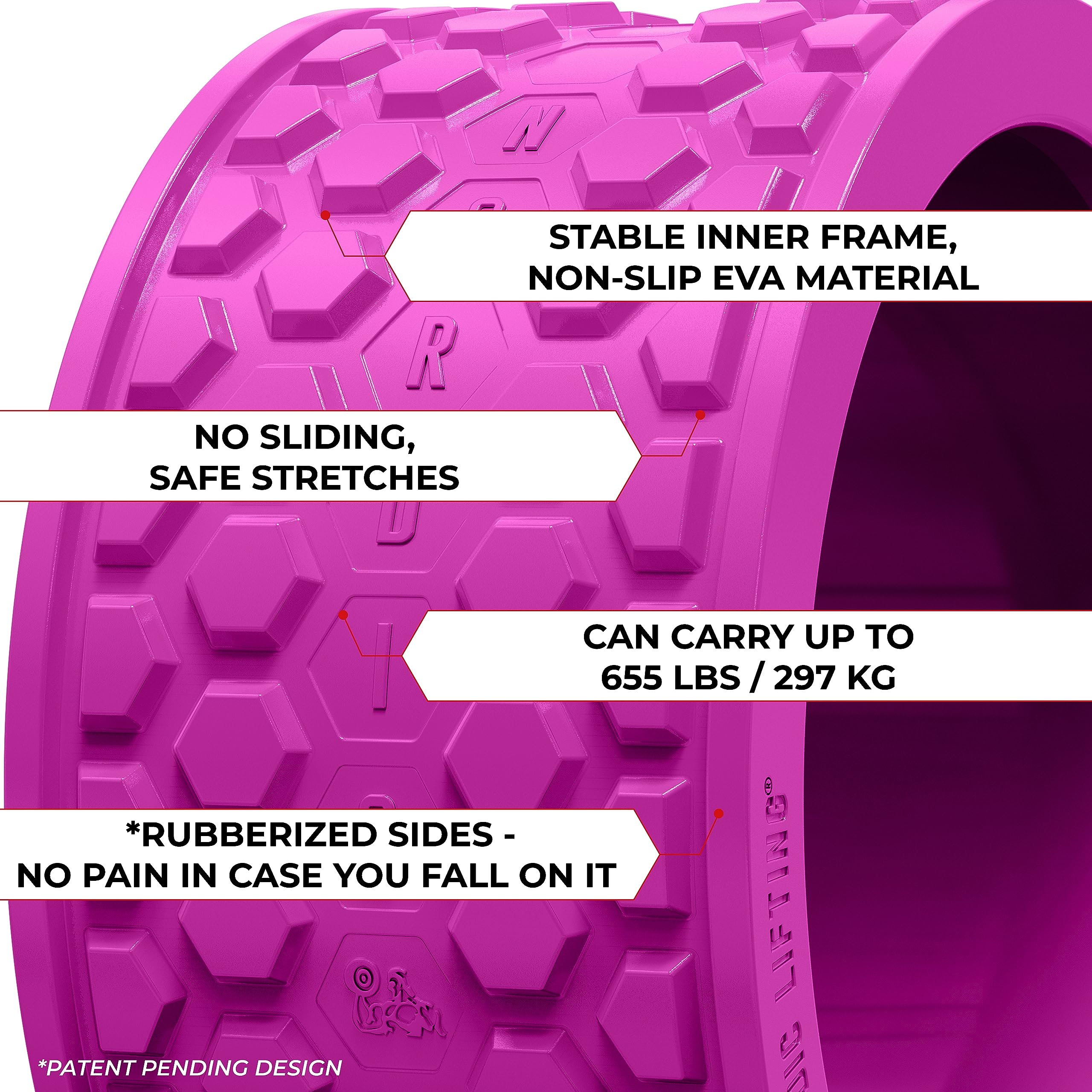 Nordic Lifting Yoga Wheel for Back Pain Relief - Premium Back Stretcher & Mobility Enhancer for Yoga, Pilates, and Home Workouts