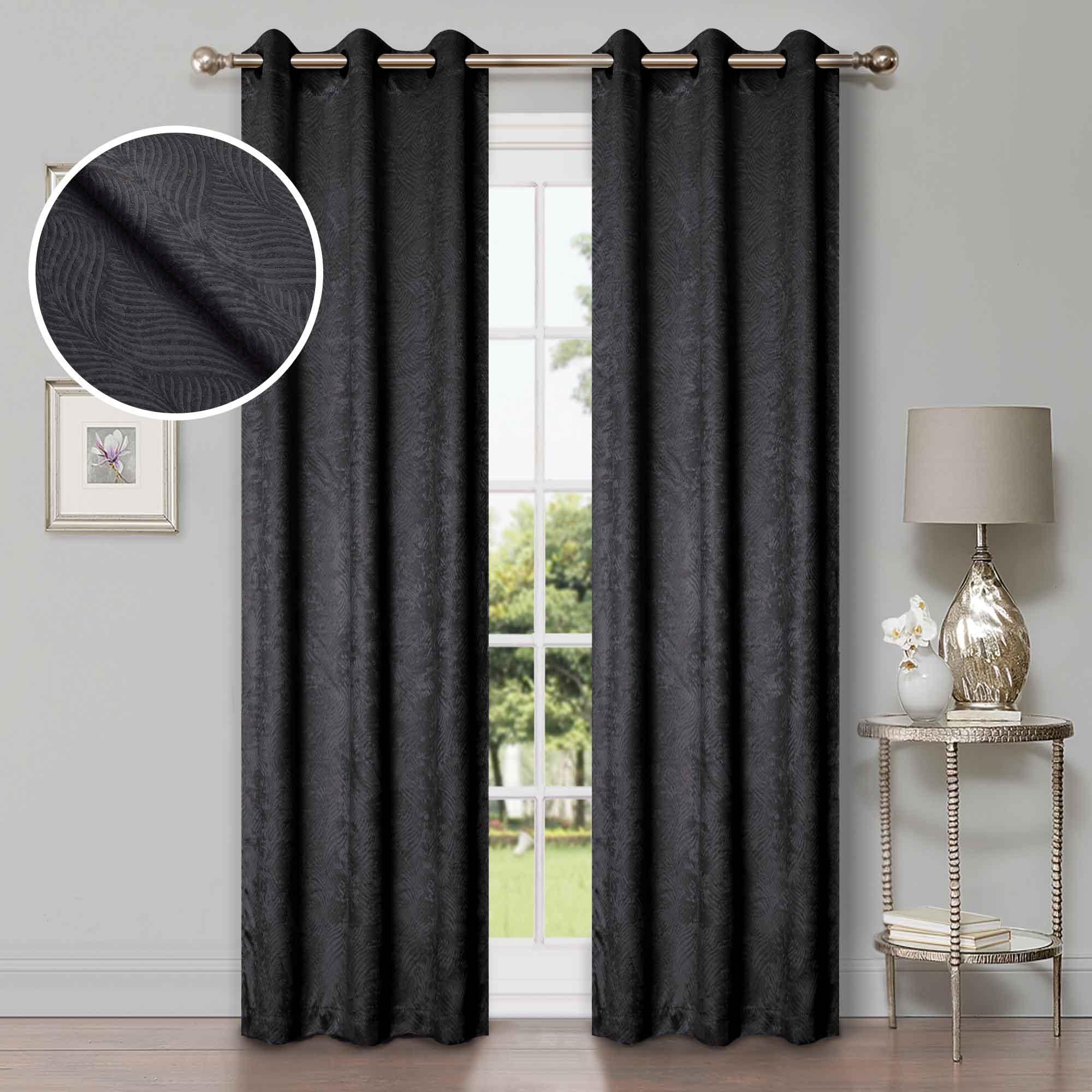 Waverly Thermal Blackout Grommet Curtains - 2-Panel Set (42 Inch) for Bedroom & Living Room Blackout Window Treatments