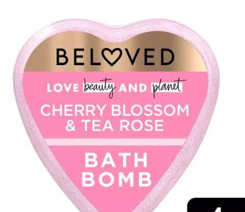 Cherry Blossom & Tea Rose Bath Bomb - 4oz Natural Aromatherapy for Relaxation & Self Care - Perfect for Spa Nights & Gift Giving