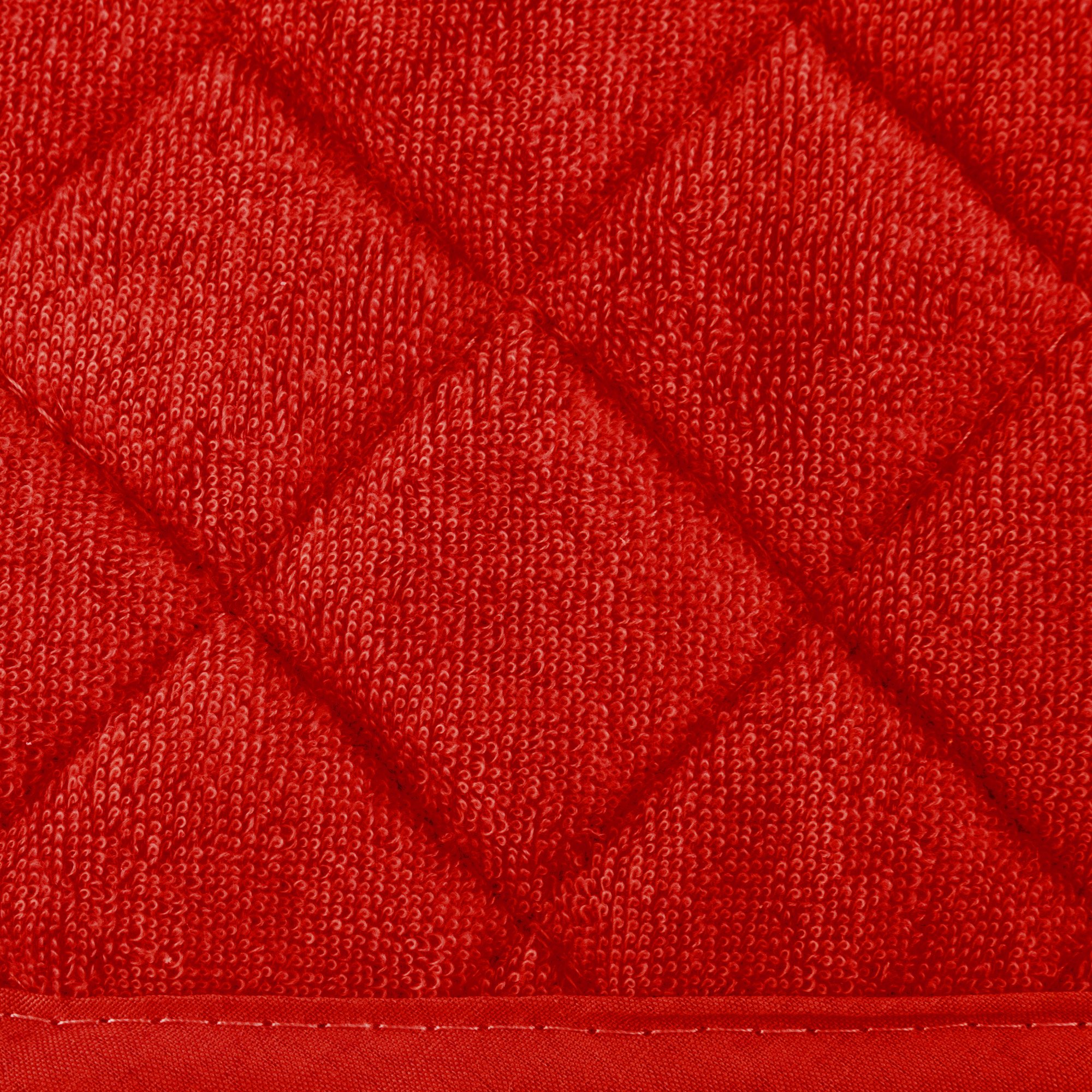 Lavish Home 2-Piece Oversized Heat Resistant Quilted Cotton Pot Holder Set - Red | Kitchen Cooking & Baking Essential for Hot Pans, Pots & Baking Sheets