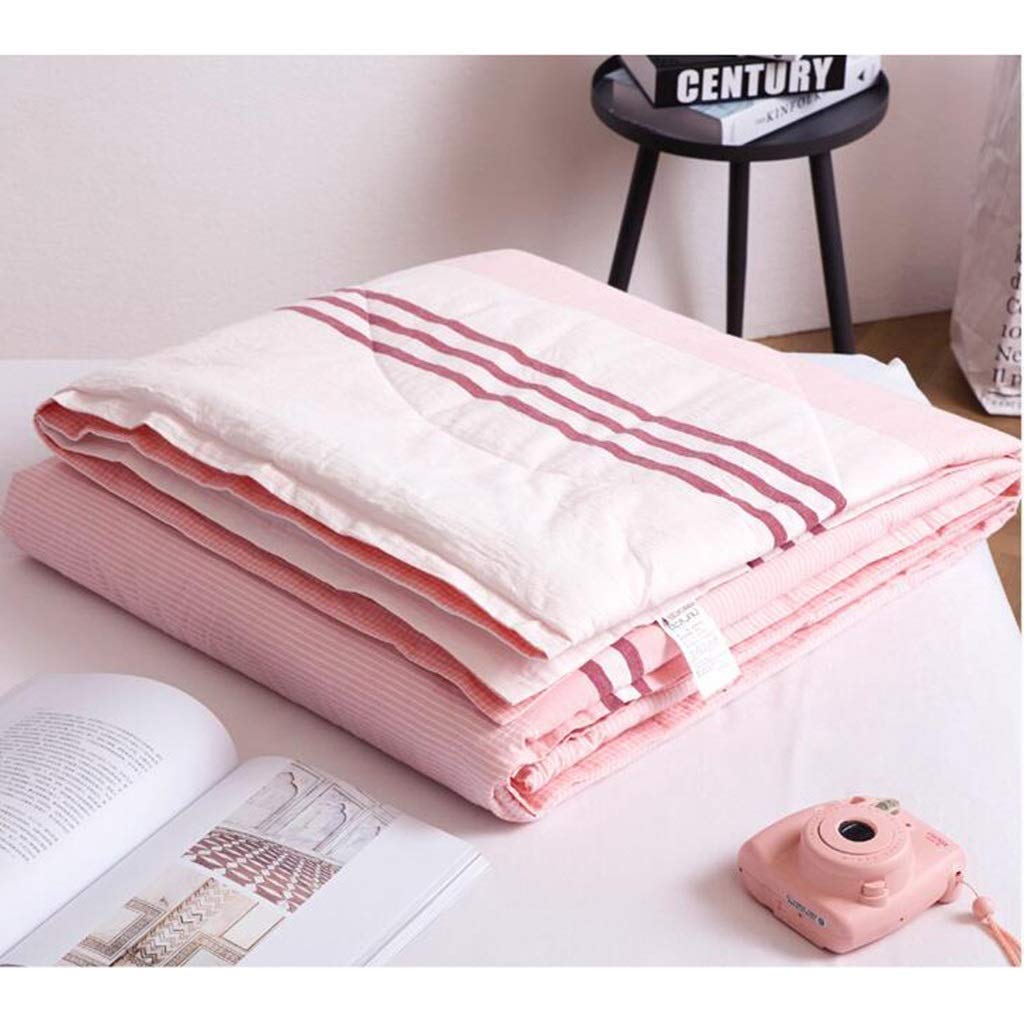 Breathable Summer Cotton Quilt - Lightweight & Removable Double Thin Bed Cover for Hot Weather | Perfect for Air Conditioning Use, Guest Rooms & Seasonal Comfort