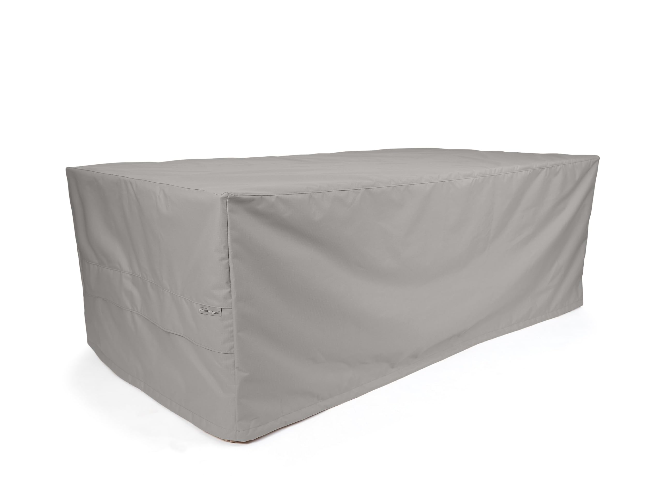 Heavy-Duty Rectangular Dining Table Cover 96x42 Inches - Waterproof Polyester Outdoor Tablecloth with Drawcord Hem, UV & Weather Resistant Patio Furniture Protector - Perfect for Backyard BBQs, Pool Parties & All-Season Outdoor Dining (Grey)