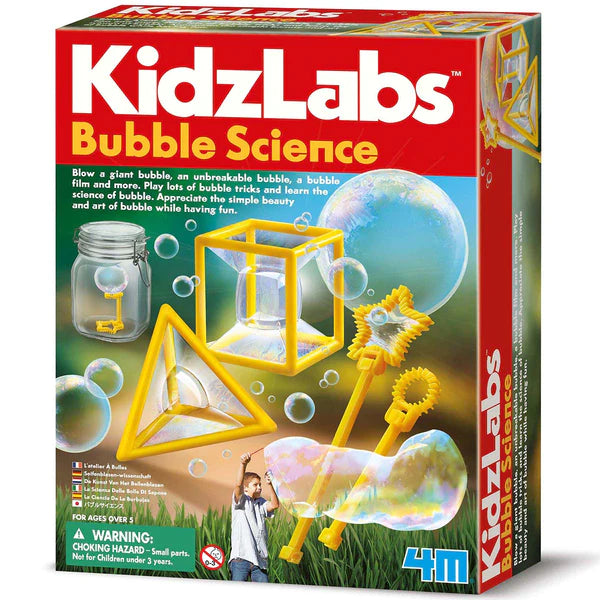 KidzLabs Bubble Science Kit - Fun STEM Learning Toy for Kids | DIY Bubble Experiments & Educational Science Games | Perfect for Birthday Gifts & Outdoor Play Activities