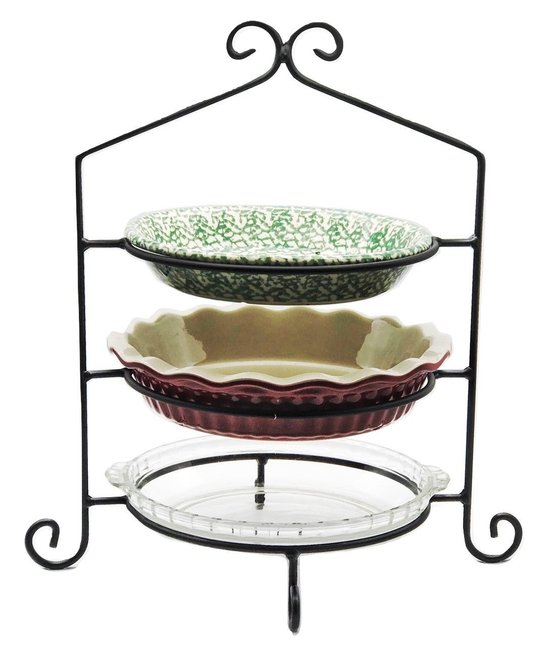 Premium Iron Pie Rack Set - Single, Double & Triple Tier Metal Baking Stands for Kitchen, Bakery & Dessert Display | Heavy Duty USA-Made