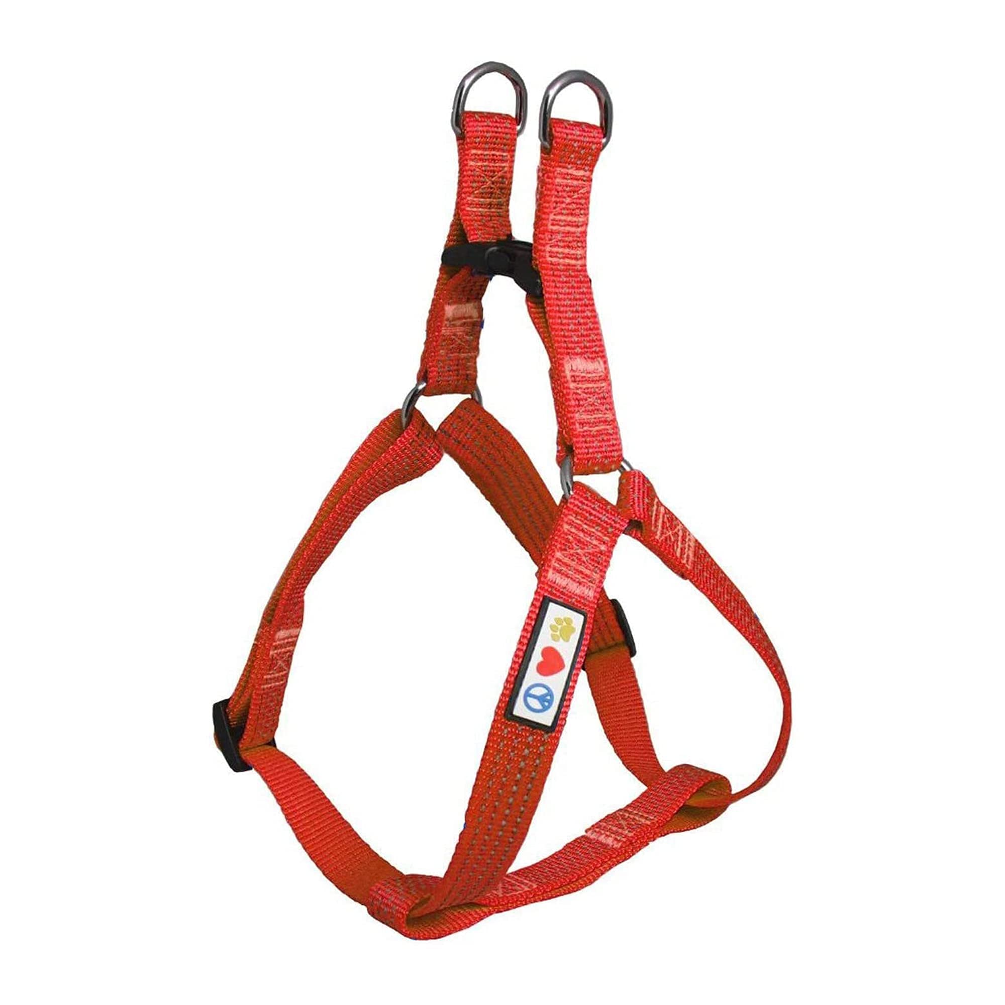 Pawtitas Reflective Dog Harness, Collar & Leash Set - Small & XS for Safety & Visibility | Perfect for Night Walks, Jogging & Outdoor Adventures (Red)