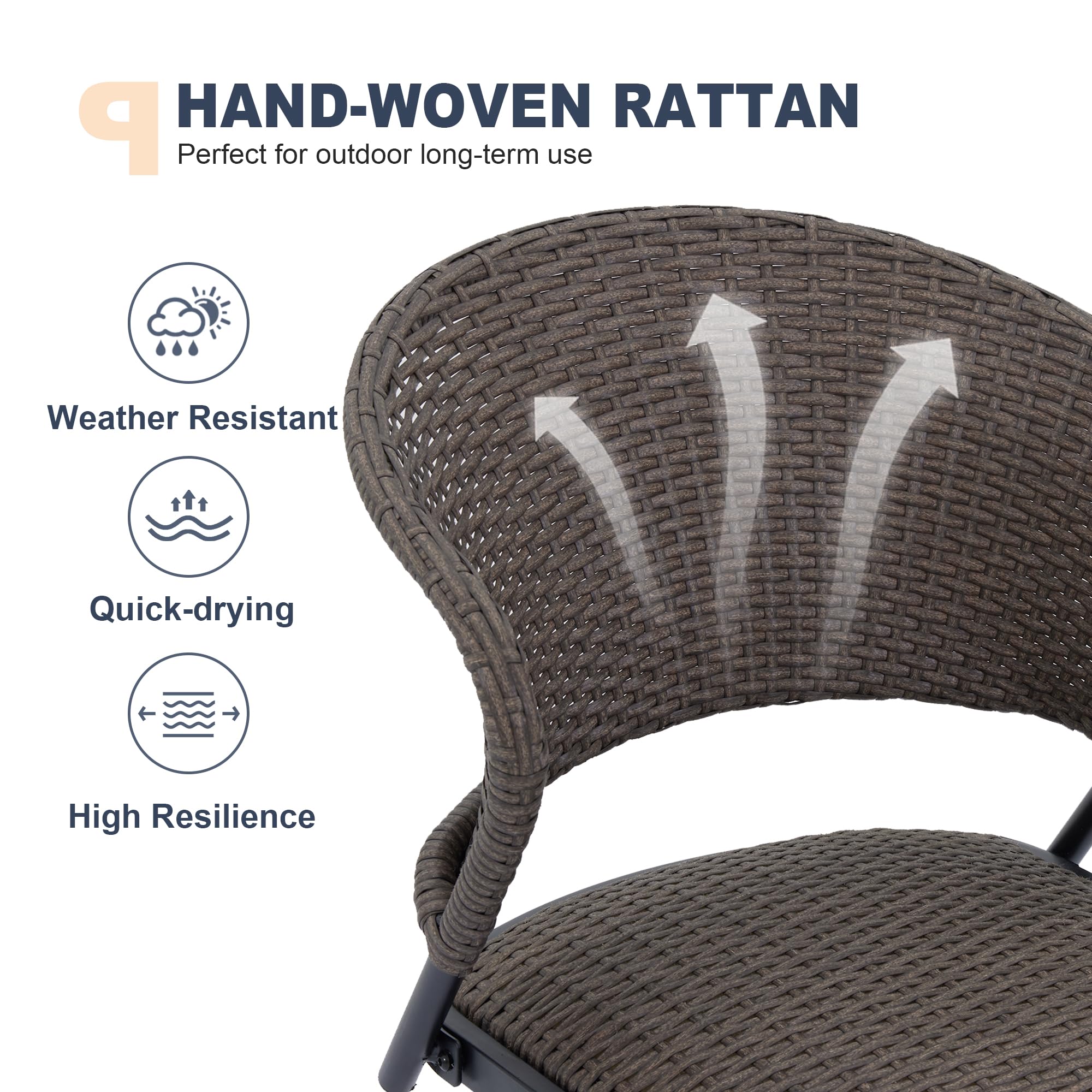 VICLLAX 3-Piece Outdoor Bar Set with 28