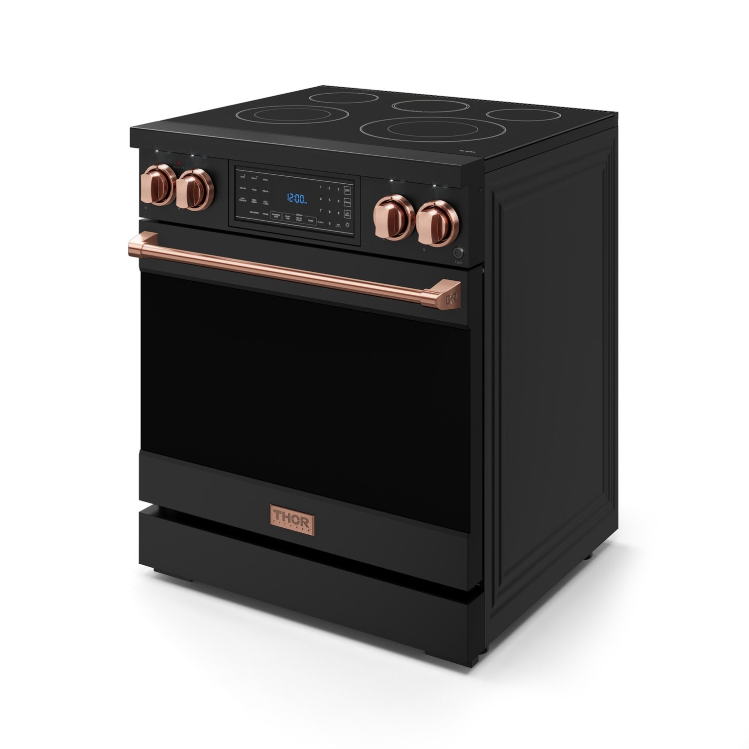 Thor Kitchen Black Stainless Steel Freestanding Professional Electric Range | Gordon Ramsay Series 4.55 cu.ft Oven | RSE30B RSG Model | Perfect for Home Chefs & Professional Kitchens