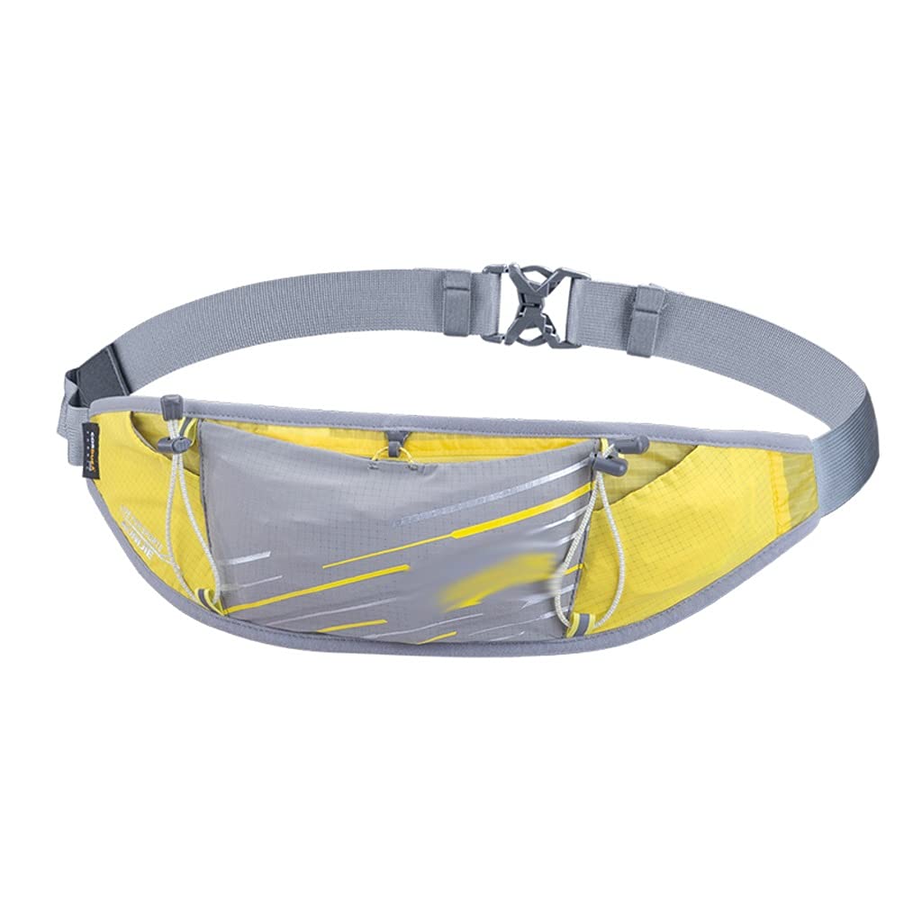WSSBK Lightweight Running Waist Pack - Hydration Fanny Belt for Outdoor, Camping, Trail Running & Marathon - Water Resistant Sports Waist Bag (Color: Black) - Perfect for Jogging, Hiking, Gym Workouts and Travel Adventures