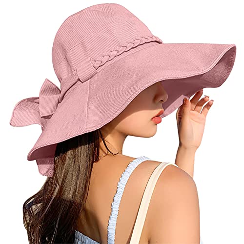 Women's Wide Brim Sun Hat for Beach - UPF 50+ UV Protection Summer Straw Hat for Outdoor, Travel & Vacation