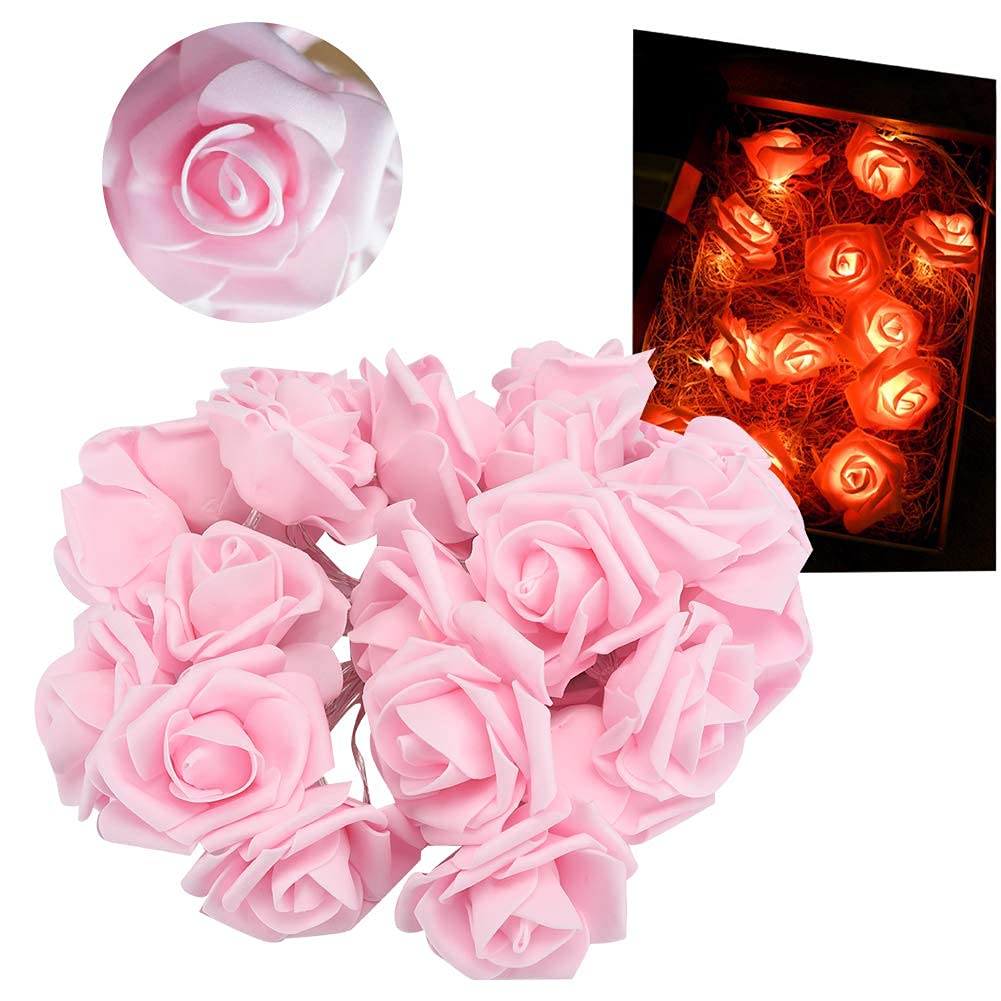 20LED Rose String Lights - 3M USB Powered Artificial Flower Fairy Lights for Valentine's Day, Wedding, Party & Home Decoration | Perfect for Bedroom, Garden, Patio and Romantic Ambiance