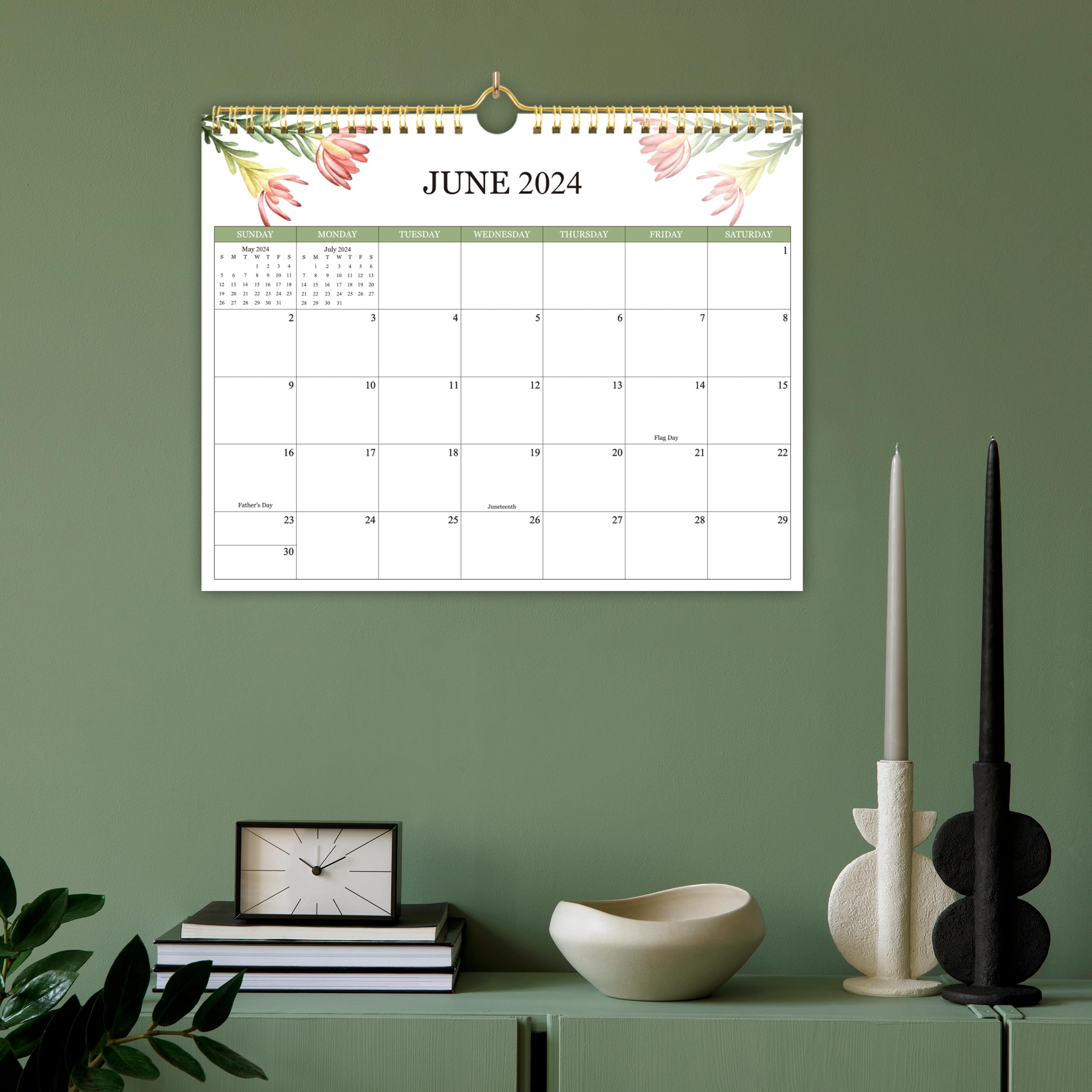 2024-2025 Wall Calendar - 18 Month Planner from January 2024 to June 2025 | Large Monthly Organizer for Home & Office | Perfect for Scheduling, Goal Tracking & Productivity
