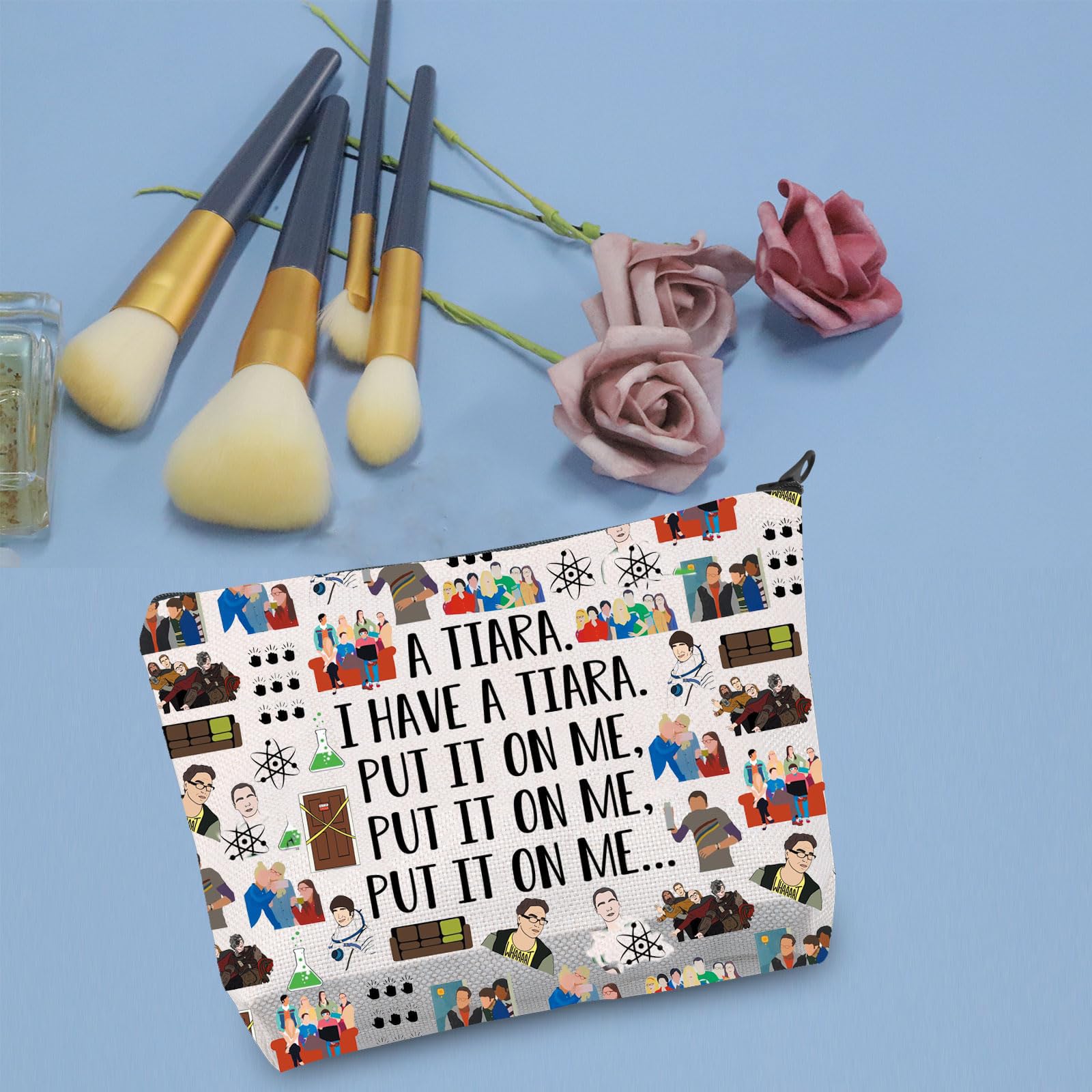 The Big Bang Theory TV Show Makeup Bag - Zipper Pouch for Cosmetics & Accessories | Perfect Gift for Fans & Show Lovers | Great for Travel, School & Daily Use