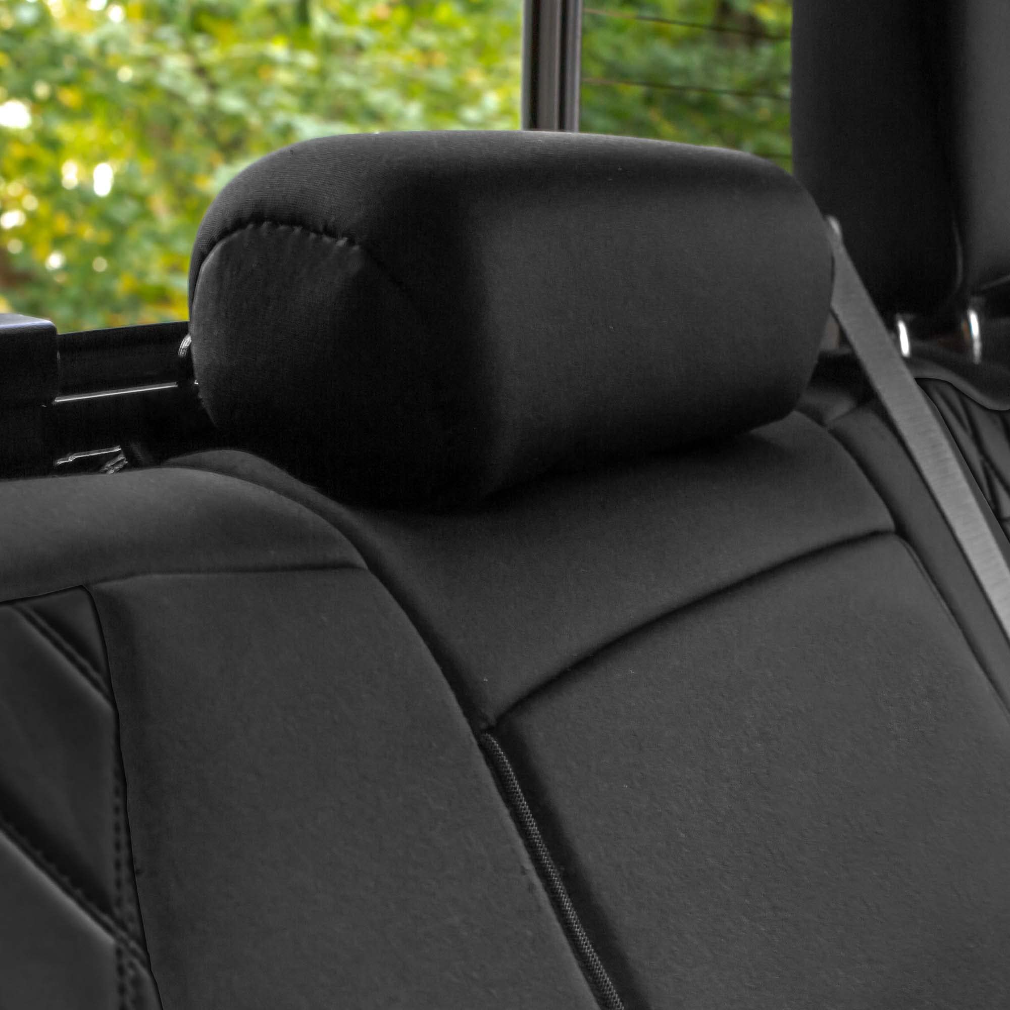 Premium Neoprene Water-Resistant Rear Seat Covers for 2019-2023 GMC Sierra 1500/2500HD/3500HD (SLT/AT4/Denali) - Custom Fit, Durable Protection - Perfect for Off-Roading, Camping & Family Road Trips