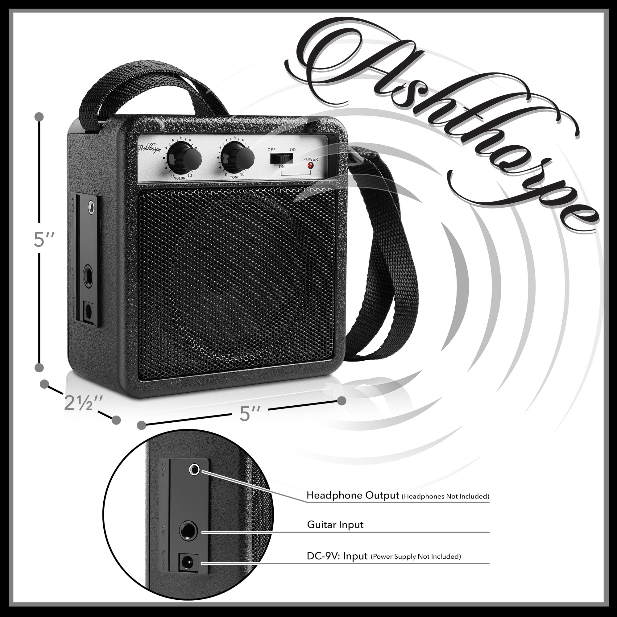 Ashthorpe 30-inch Beginner Electric Guitar Kit with Amp, Gig Bag & Accessories - Complete Starter Pack for Kids & Adults (Black) | Perfect for Home Practice, Music Lessons & Rock Band Performances