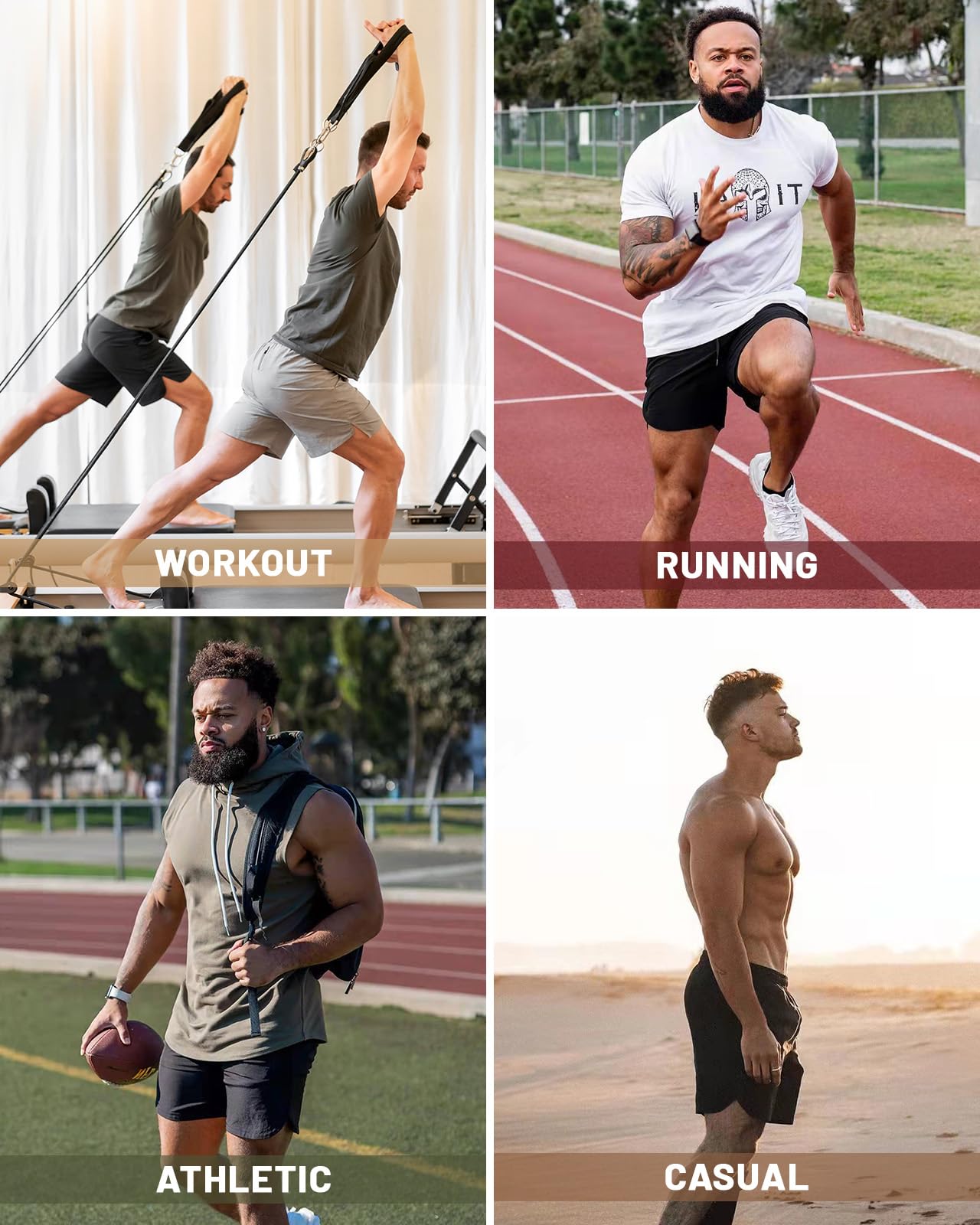 CANGHPGIN 2 Pack Men's 7 Inch Running Shorts - Quick Dry Athletic Gym Shorts with Pockets for Workout, Jogging & Training | Lightweight Breathable Sports Shorts for Men's Fitness & Outdoor Activities