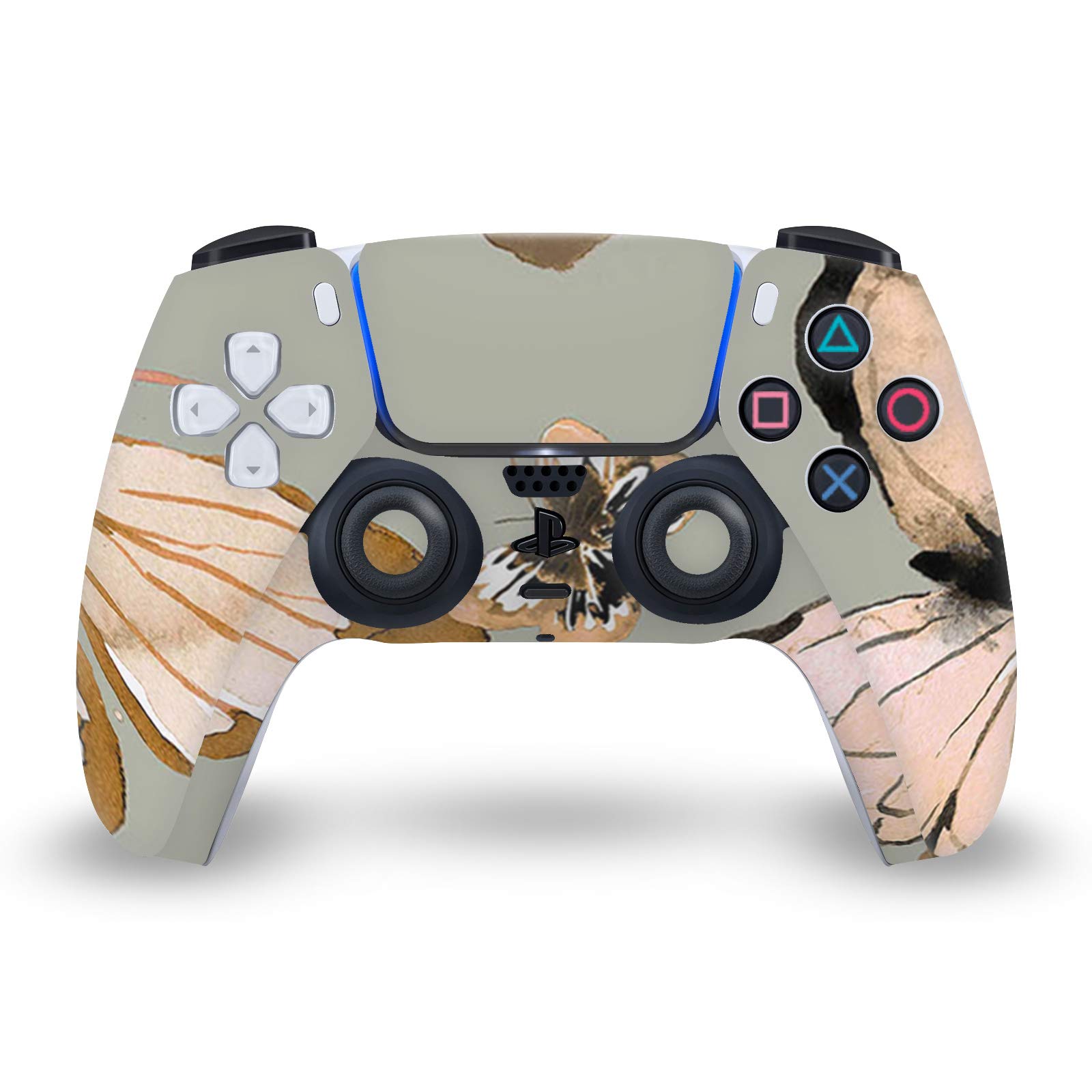 Official Ninola Green Gold Butterfly Vinyl Stickers for Sony PS5 Slim/PRO Disc Edition Console & DualSense Controller - Protective Gaming Skin Decals - Perfect for Customizing Your PlayStation 5 Setup at Home or Gaming Tournaments