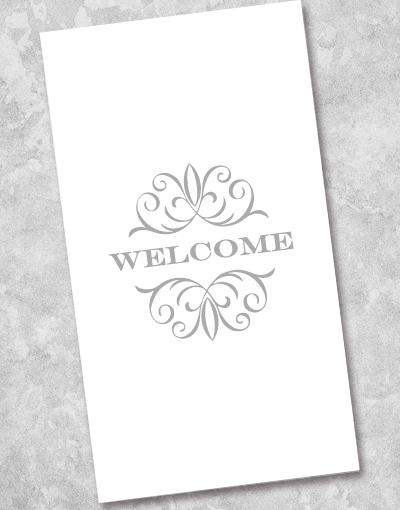 Luxury Gilded Welcome Silver Guest Towel Napkins - 36 Count Elegant Disposable Towels for Weddings, Parties & Special Events