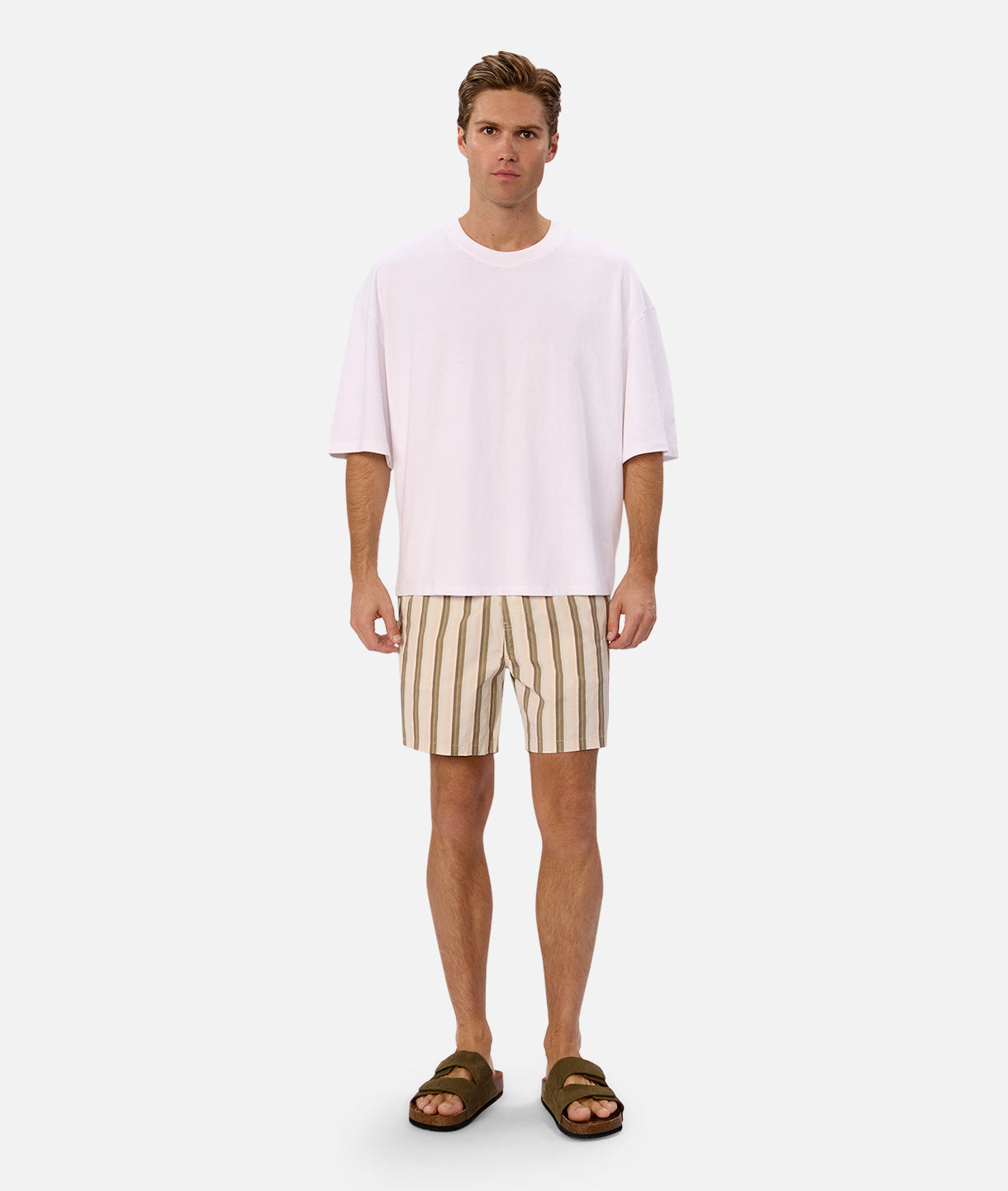 The Padre Swim Shorts for Men - Quick-Dry Stone Olive Combo | Perfect for Beach, Pool & Summer Vacations