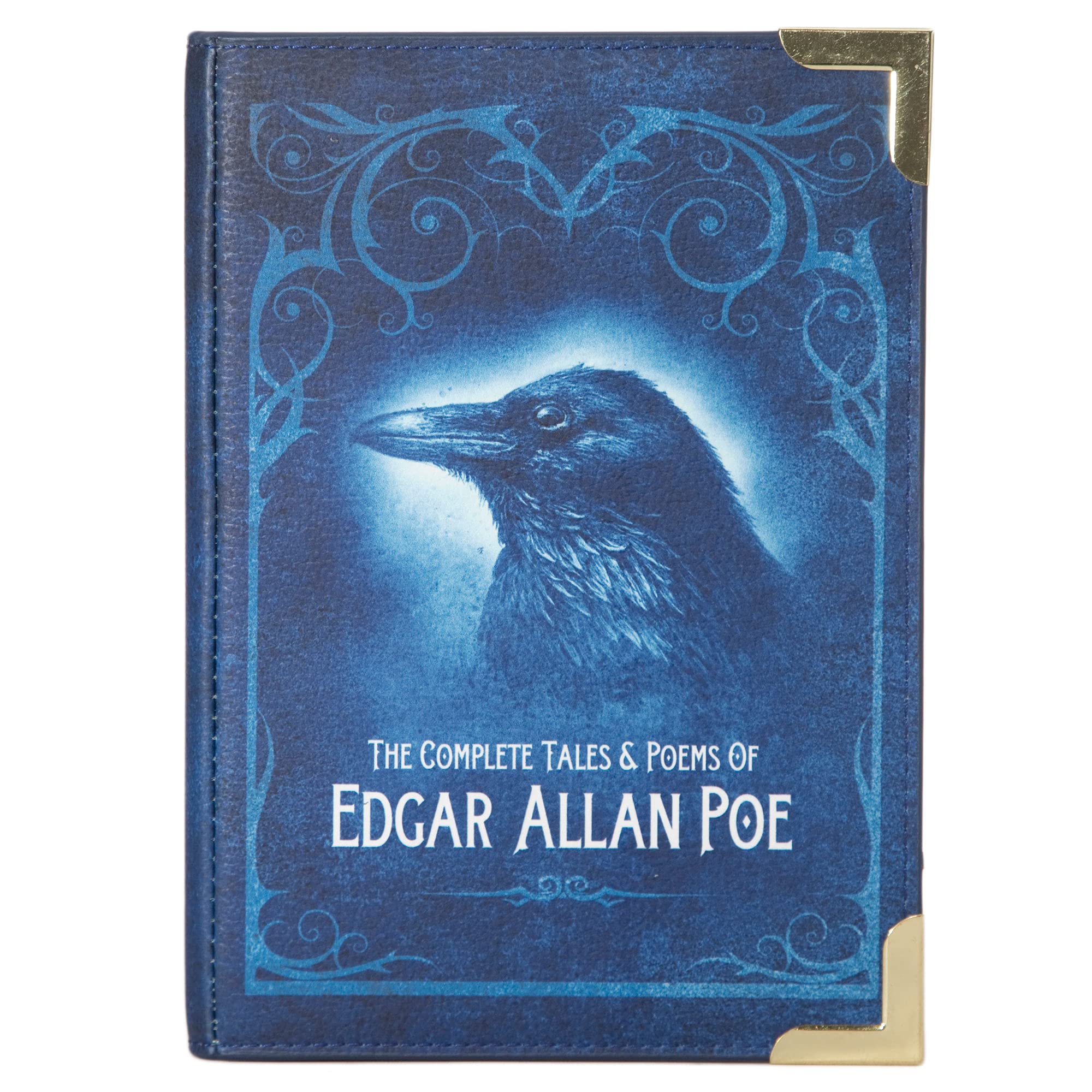 Edgar Allan Poe Vegan Leather Crossbody Purse for Women - Large Book Lover Handbag for Reading, Travel & Everyday Use