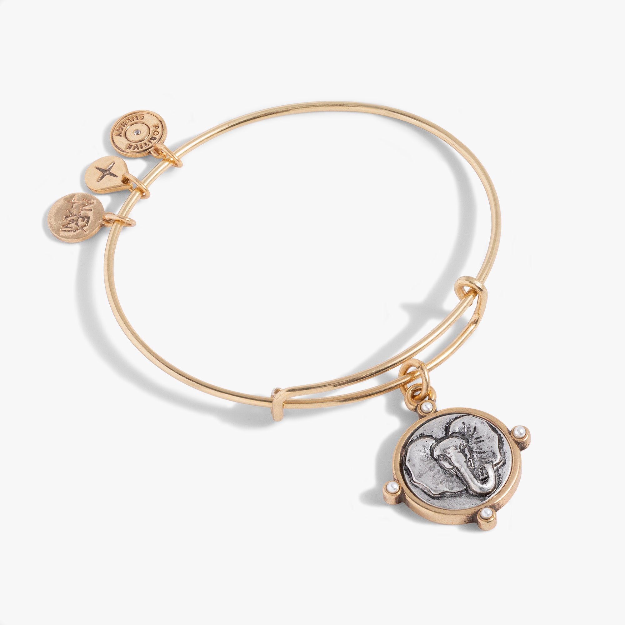 Elephant Charm Bangle Bracelet - Sterling Silver Adjustable Handmade Jewelry for Women - Perfect for Boho Style, Gift Giving & Everyday Wear