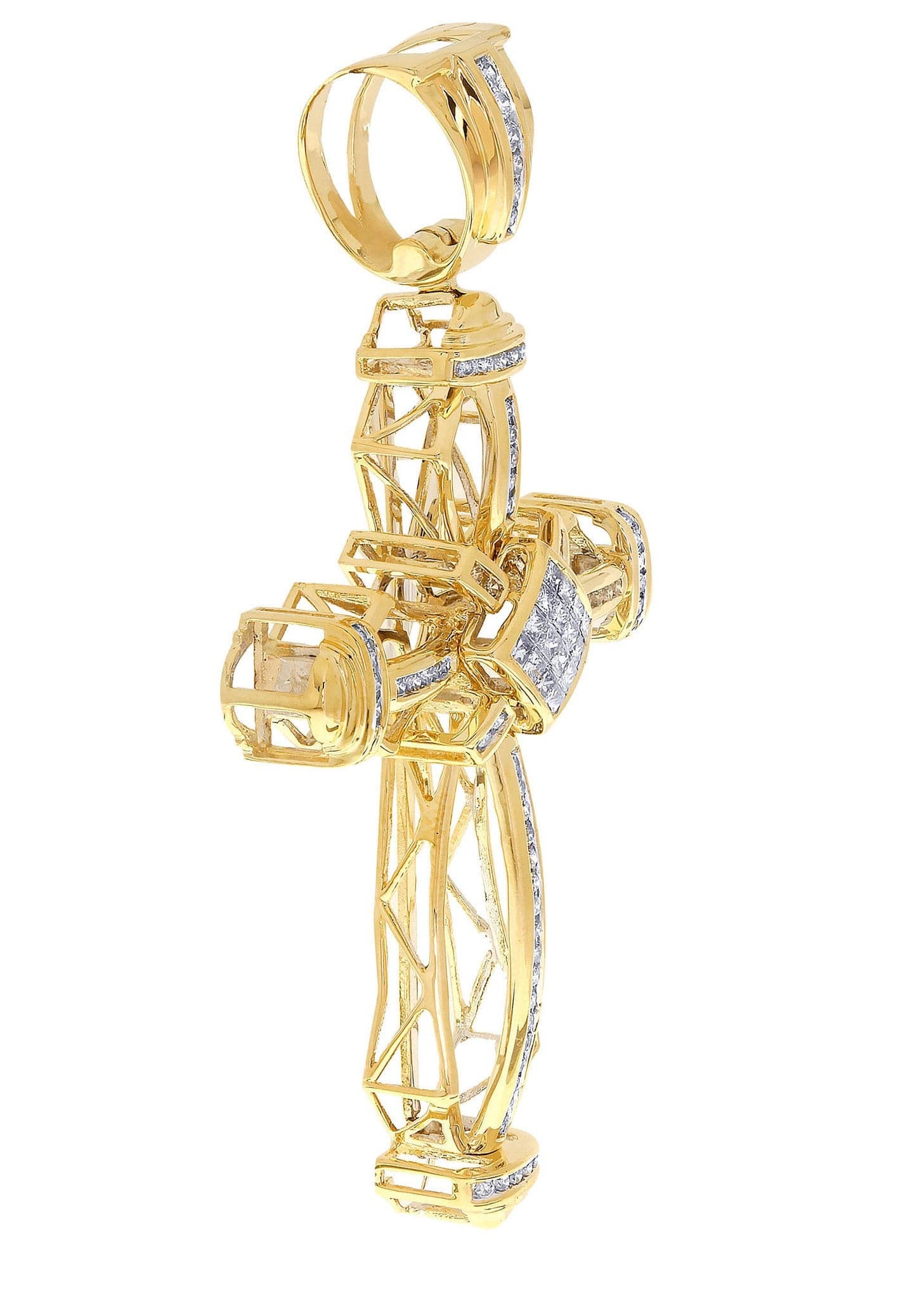 1.36 Carat Diamond Cross Pendant Necklace - 17.73 Grams | Elegant Religious Jewelry for Women & Men | Perfect for Church, Weddings & Special Occasions