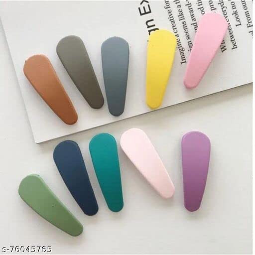10 Pcs Cute Frosted Hair Clips for Girls - Multi Design Side Hair Pins (Triangle) - Perfect for School, Parties, and Everyday Styling