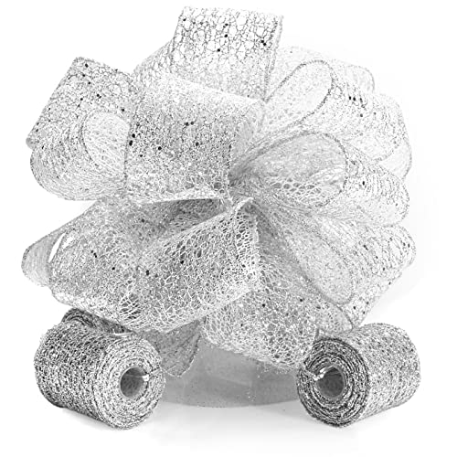 Silver Glitter Mesh