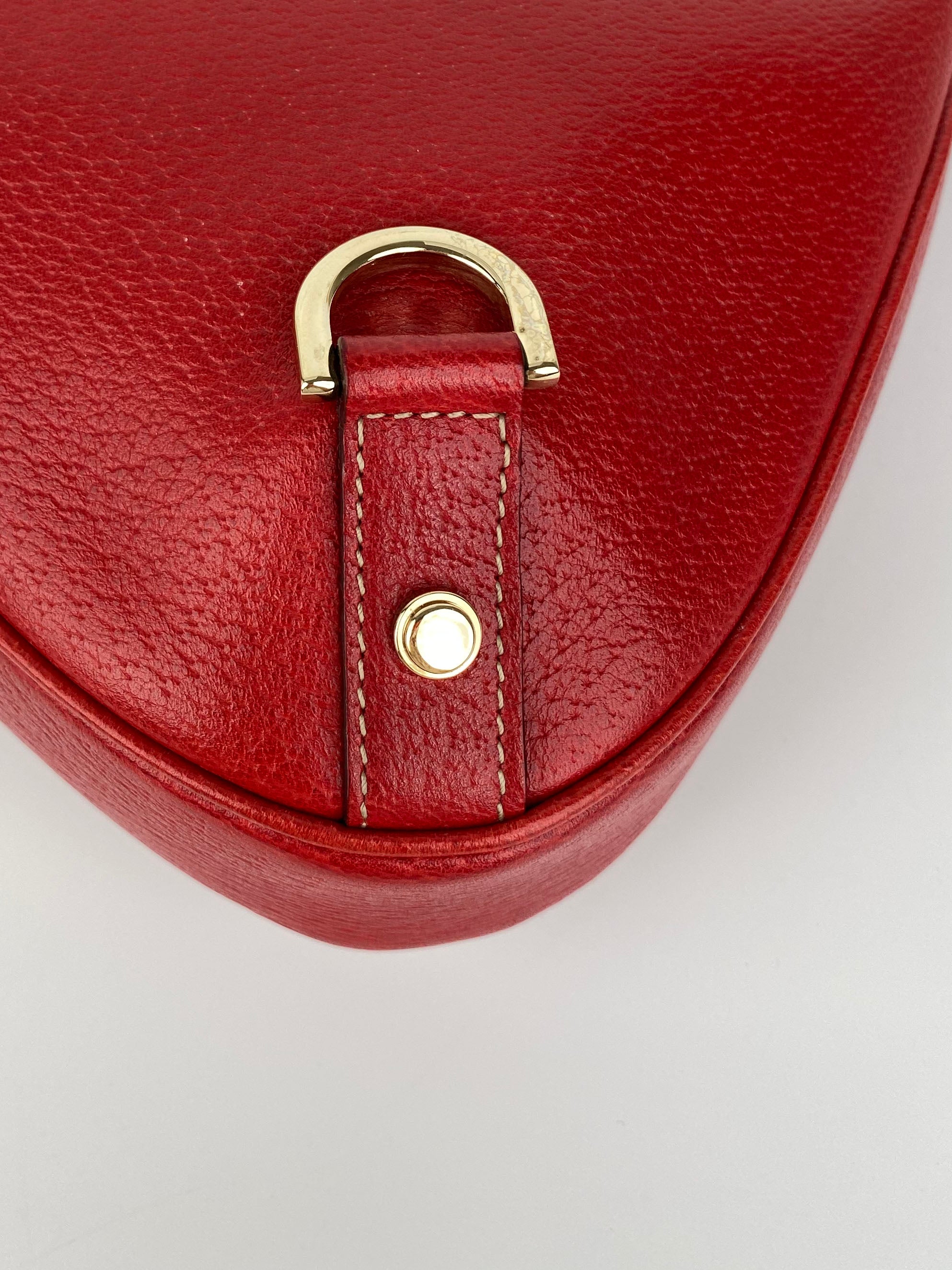 Authentic Gucci Vintage Red Hobo Leather Handbag for Women | Luxury Designer Shoulder Bag | Perfect for Date Night, Parties & Travel