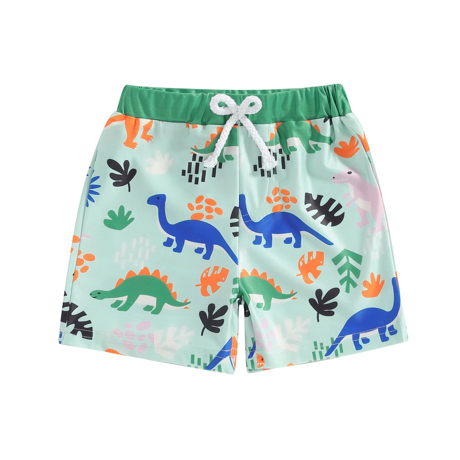 Karuedoo Baby Boy Swim Trunks - Dinosaur Print Toddler Swim Shorts for Beach, Pool & Water Play | Quick-Dry UV Protection Bathing Suits for Infants 1-3 Years