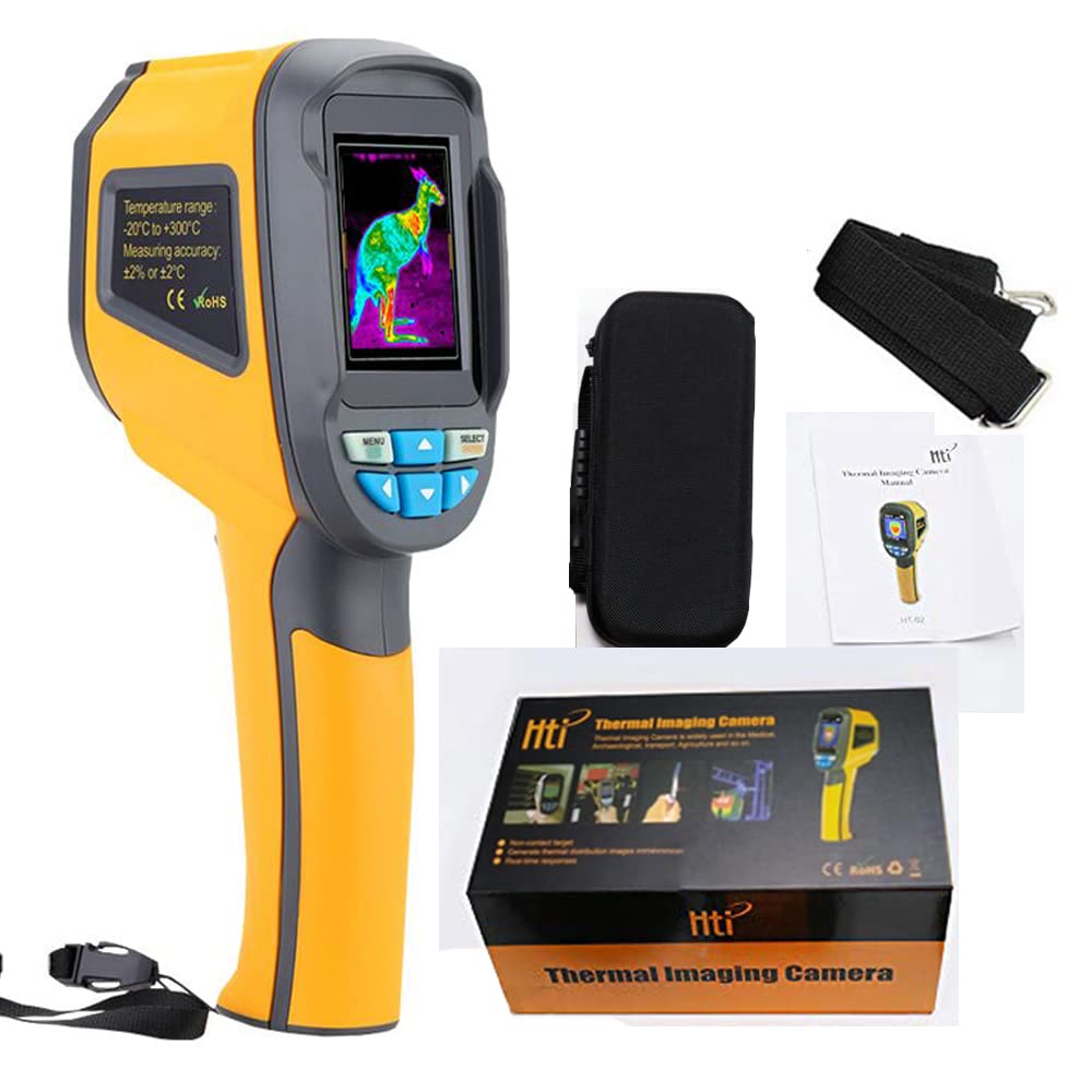 HT-02 Handheld Thermal Imaging Camera - Fast Shipping from US Stock | Professional Infrared Thermography for Home Inspection, Electrical Maintenance & Hunting