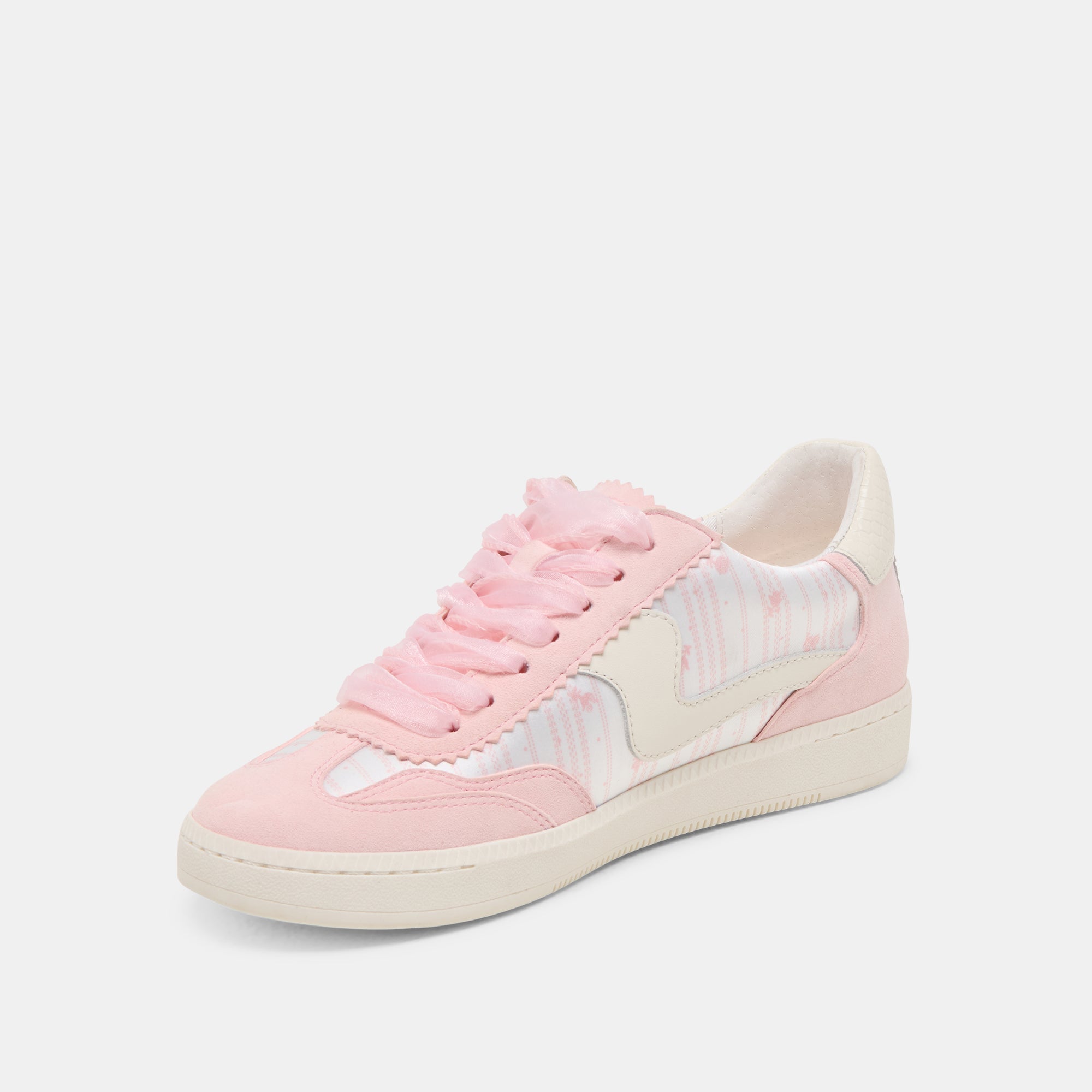 Byrdie Golf Sneakers for Women - Pink Floral Nylon Athletic Shoes | Comfortable & Stylish Golf Walking Shoes for Outdoor Sports & Casual Wear