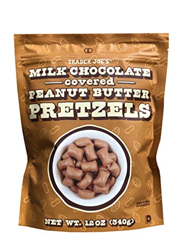 Trader Joe's Milk Chocolate Covered Peanut Butter Pretzels 12oz (340g) - Crunchy Sweet & Salty Snack for Parties, Gifts & Movie Nights