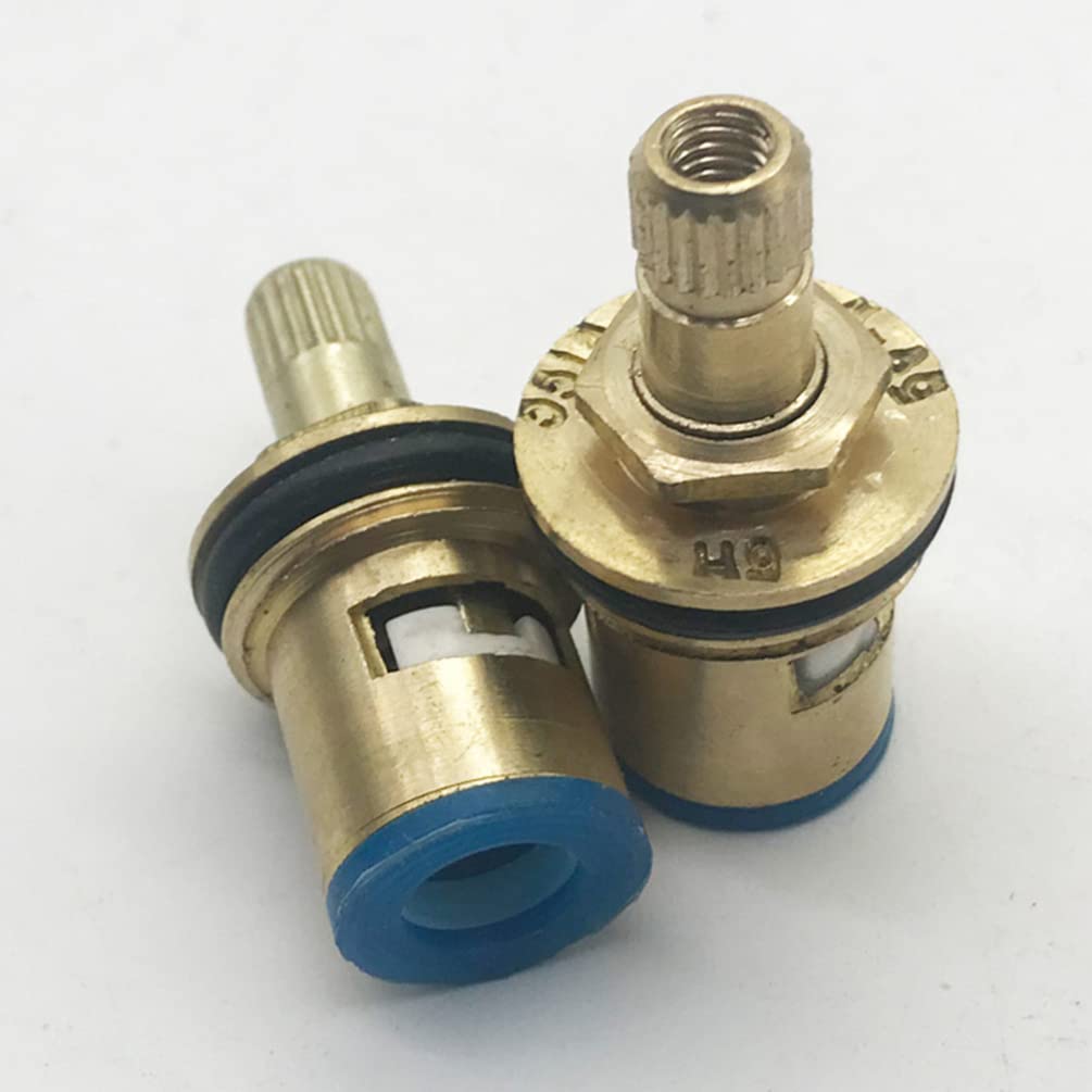 4-Pack Brass Ceramic Stem Faucet Valve Replacement - Bathtub, Kitchen & Bathroom Tap Repair Parts - Durable Toilet Accessories for Home Plumbing Maintenance (Ideal for Leaky Faucet Fixes & DIY Renovations)