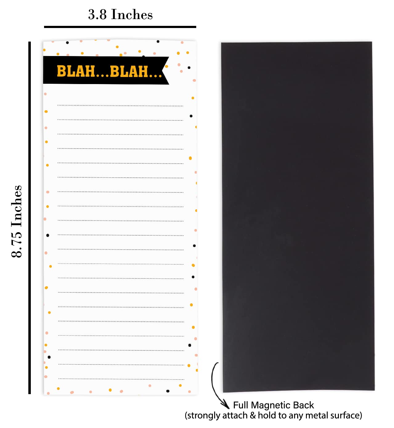 6-Pack Funny Magnetic Dry Erase Whiteboards for Refrigerator - No Stain Wipe Clean Grocery & Shopping Lists (8.75